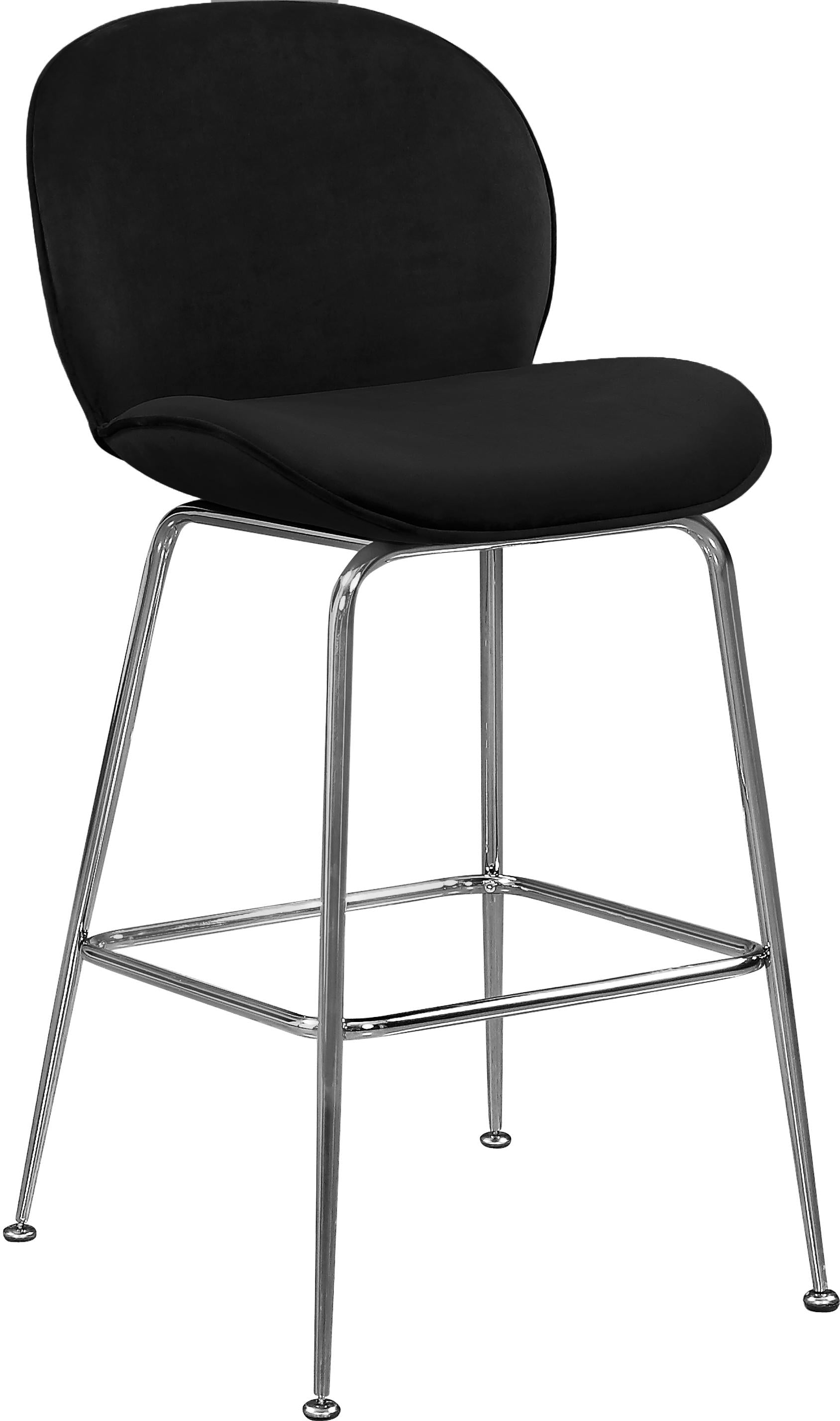 Paris Black Velvet Stool - Luxury Home Furniture (MI)