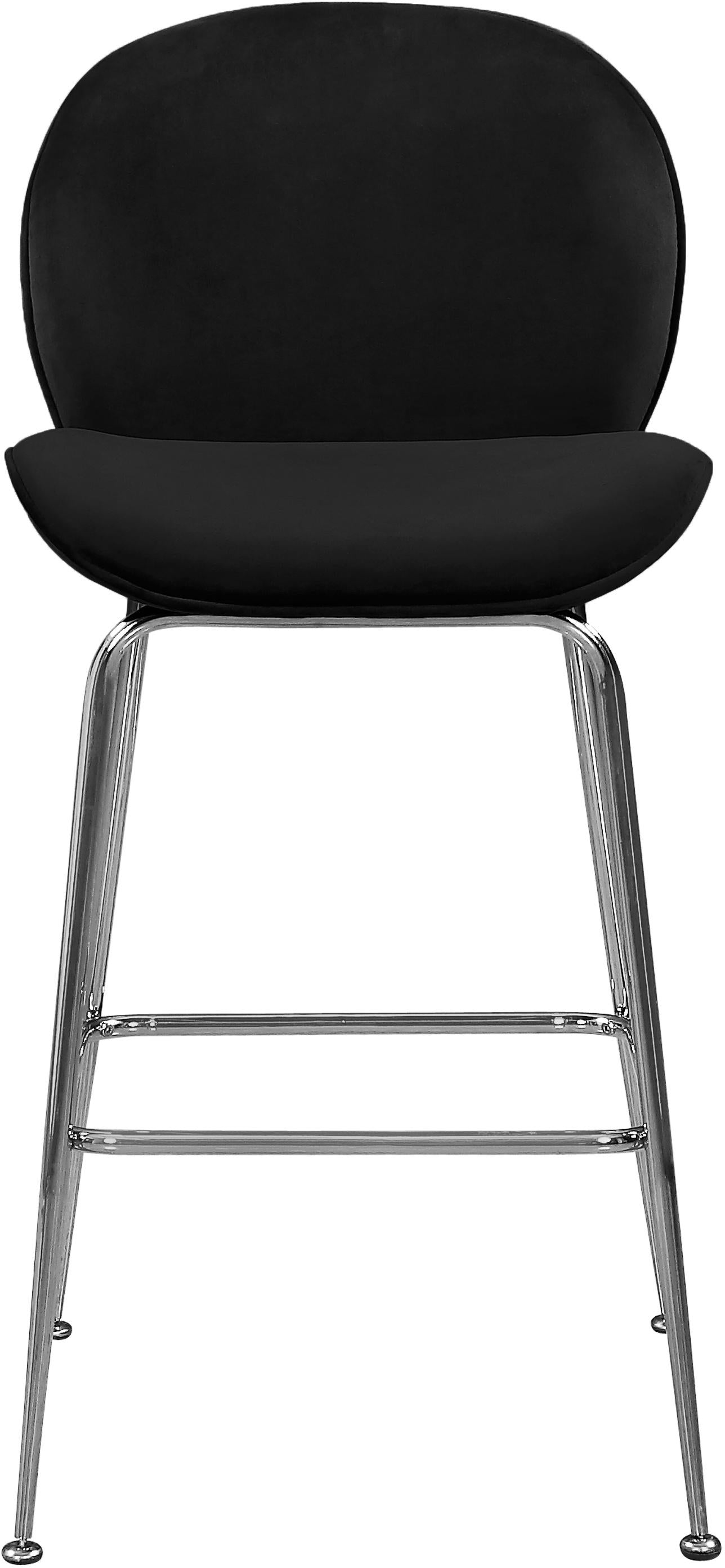 Paris Black Velvet Stool - Luxury Home Furniture (MI)