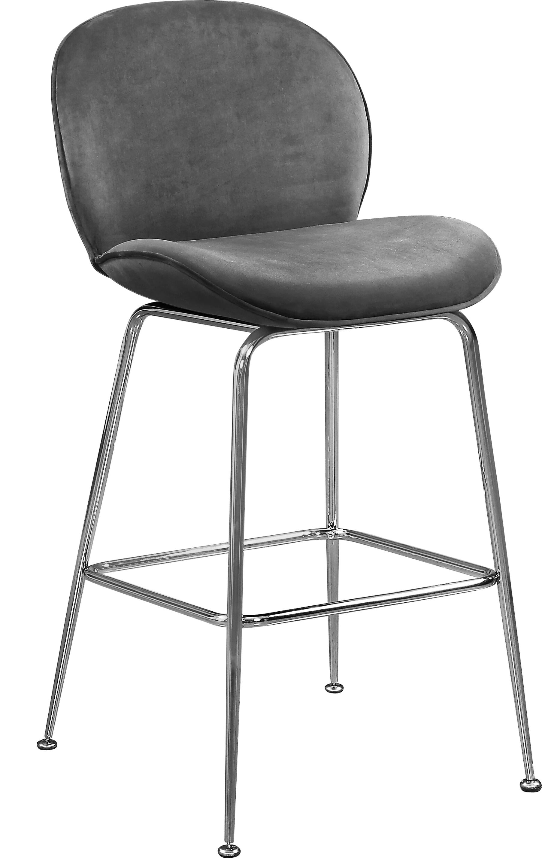 Paris Grey Velvet Stool - Luxury Home Furniture (MI)