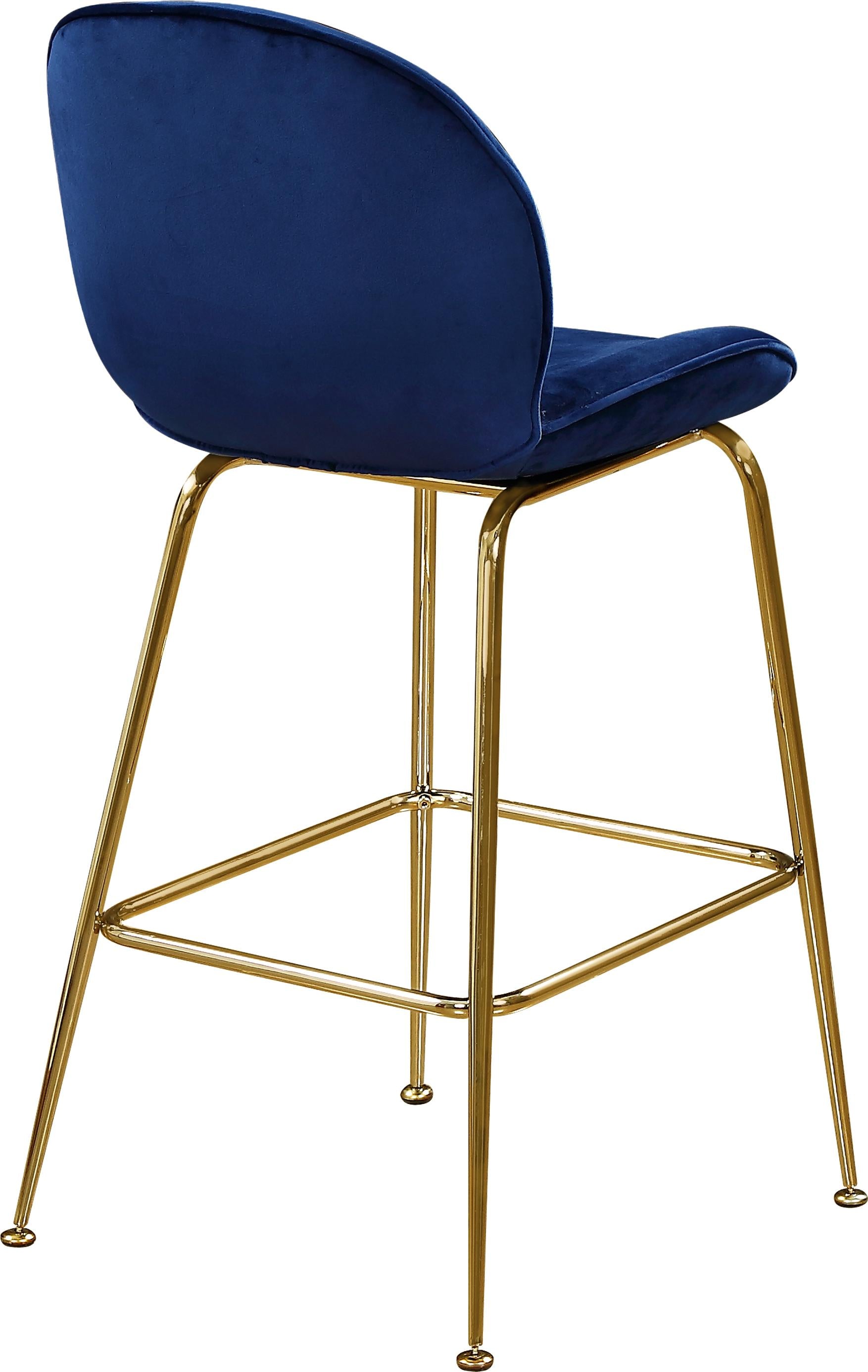 Paris Navy Velvet Stool - Luxury Home Furniture (MI)