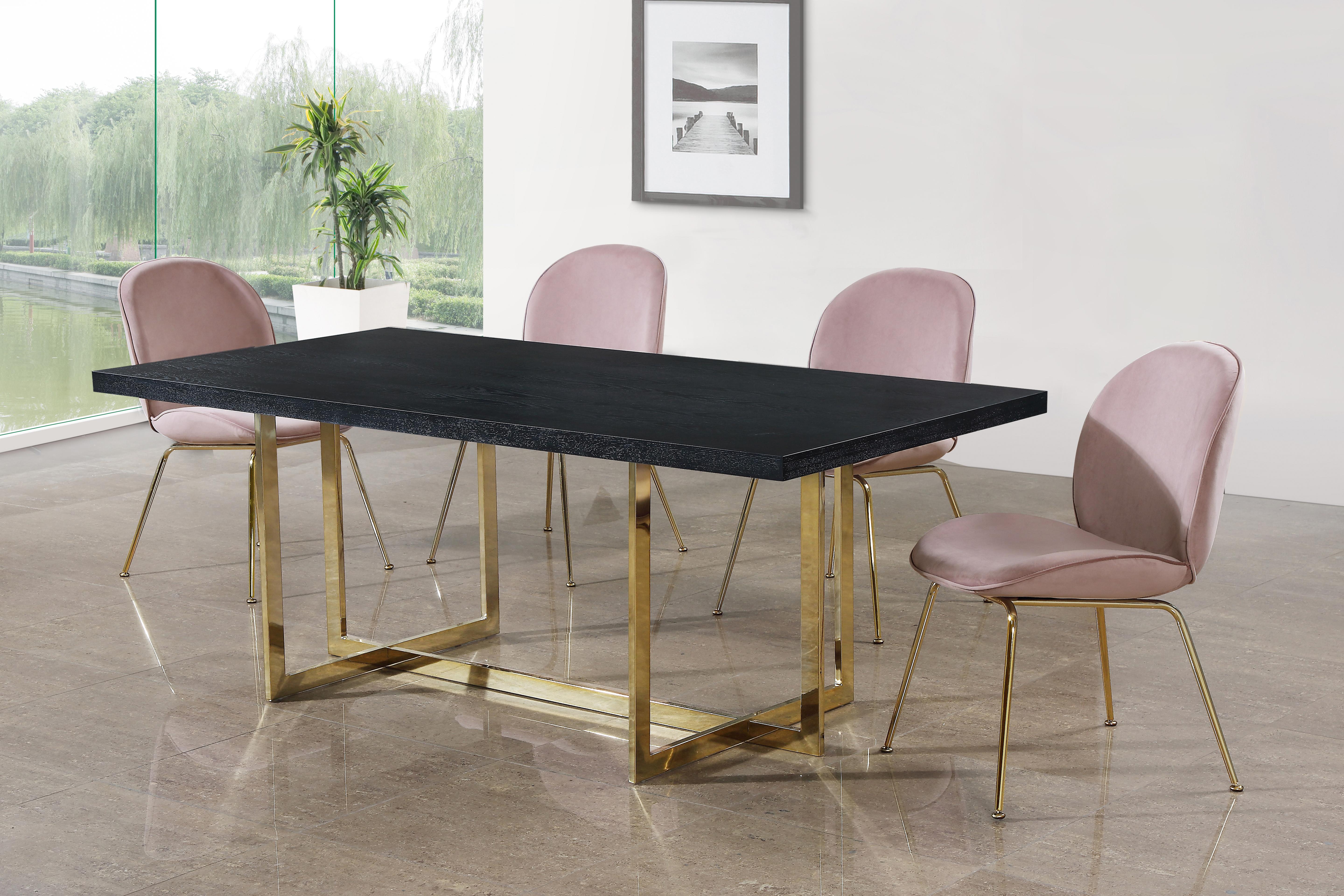 Paris Pink Velvet Dining Chair - Luxury Home Furniture (MI)