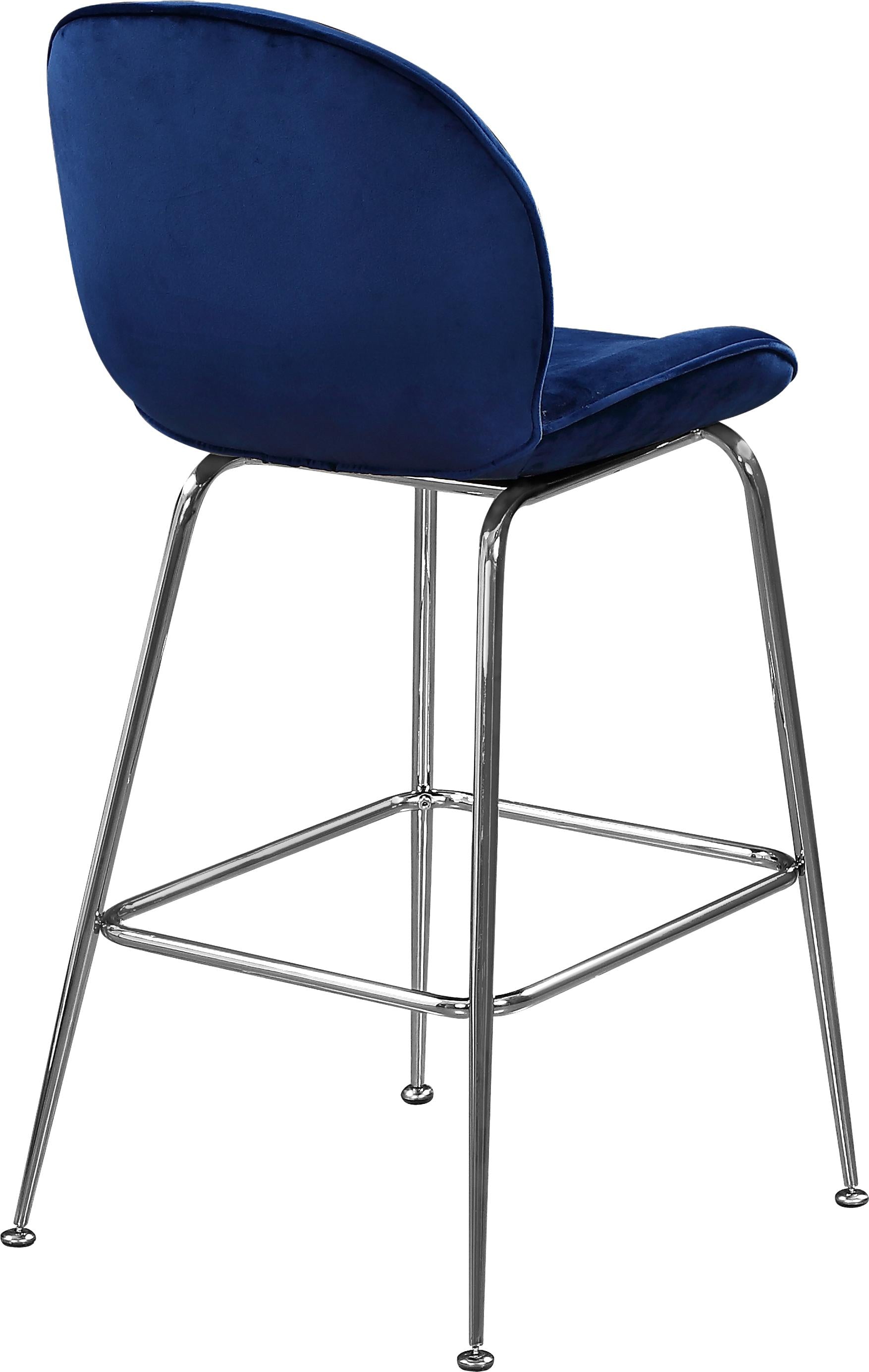 Paris Navy Velvet Stool - Luxury Home Furniture (MI)