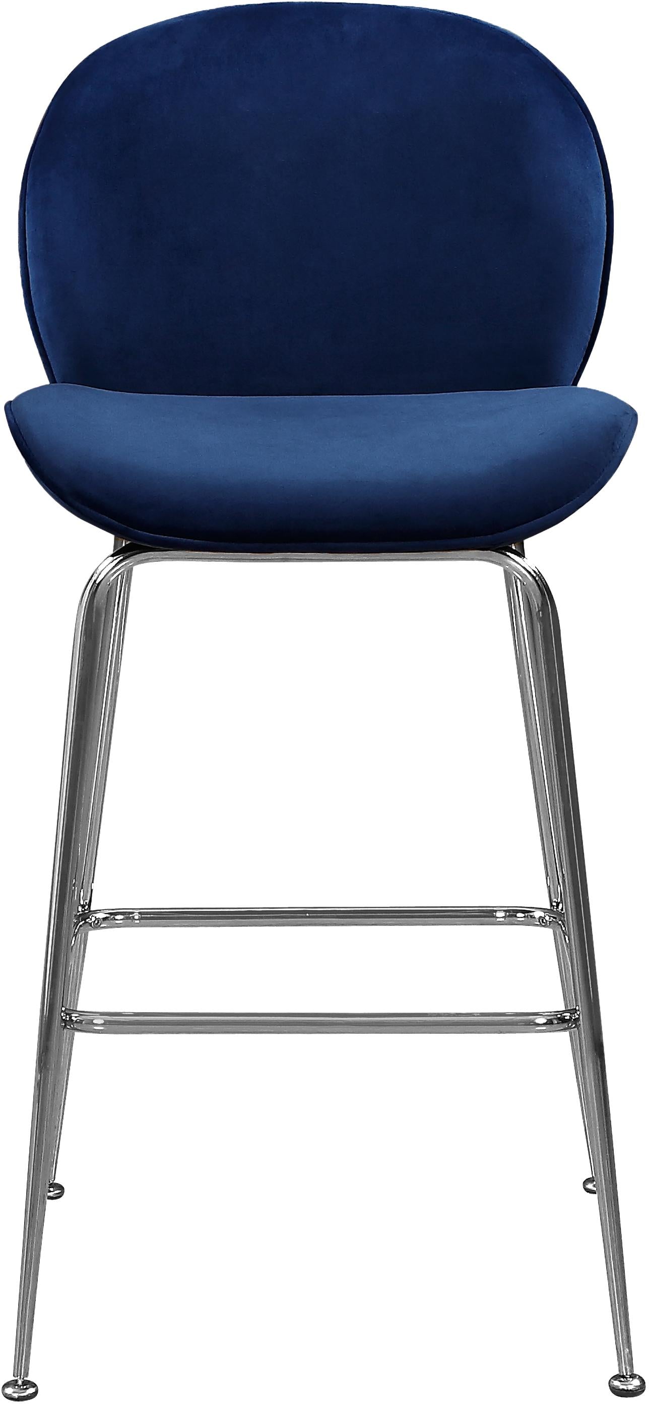 Paris Navy Velvet Stool - Luxury Home Furniture (MI)