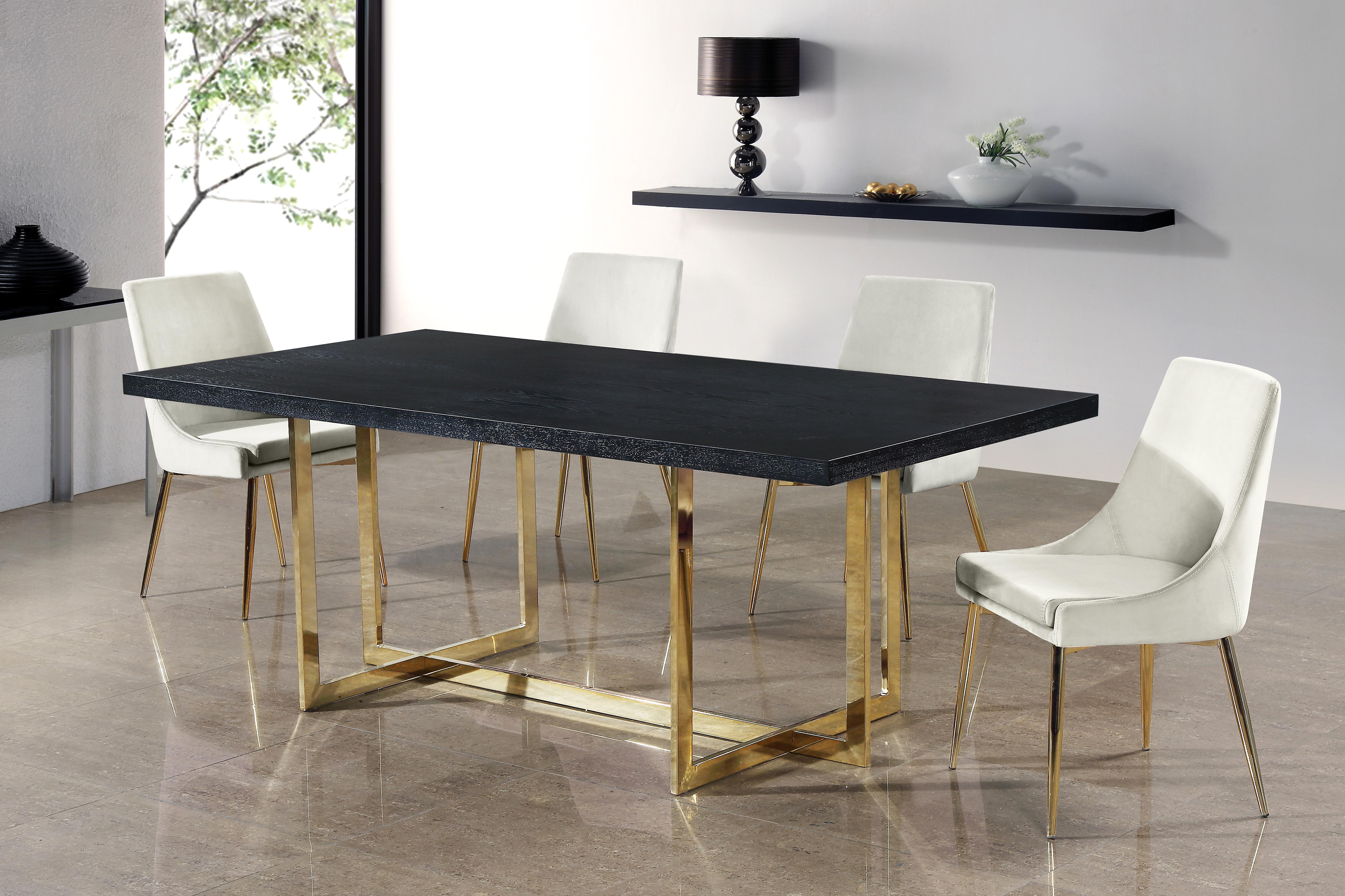 Karina Cream Velvet Dining Chair - Luxury Home Furniture (MI)