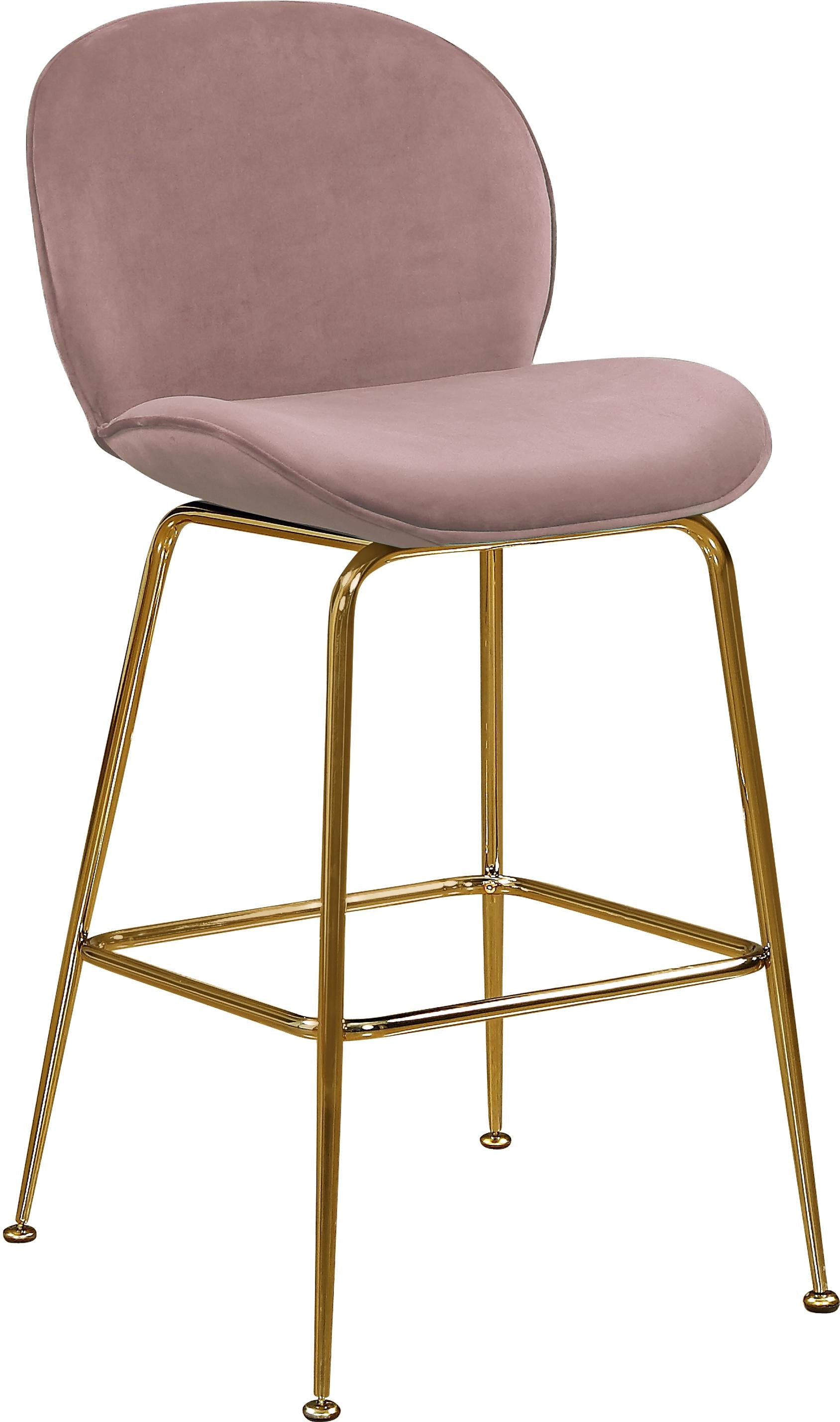 Paris Pink Velvet Stool - Luxury Home Furniture (MI)