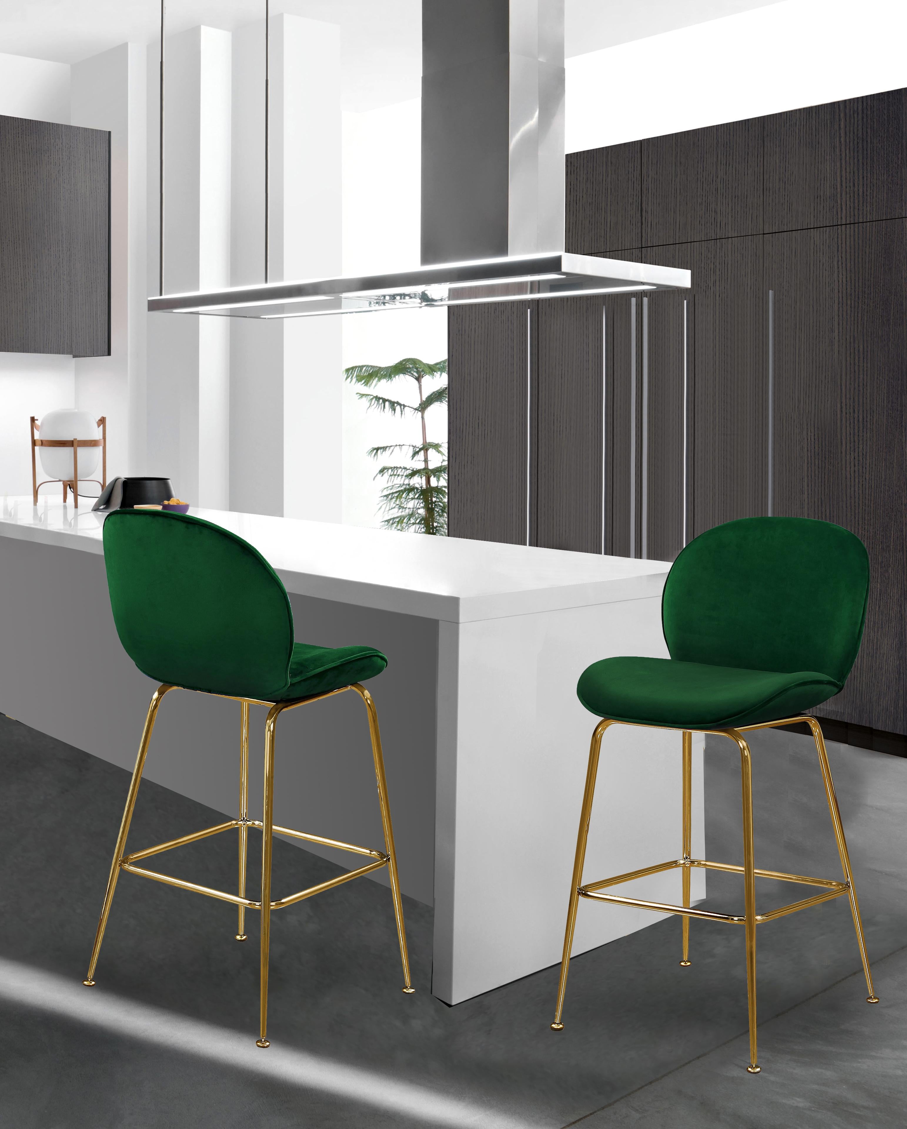 Paris Green Velvet Stool - Luxury Home Furniture (MI)
