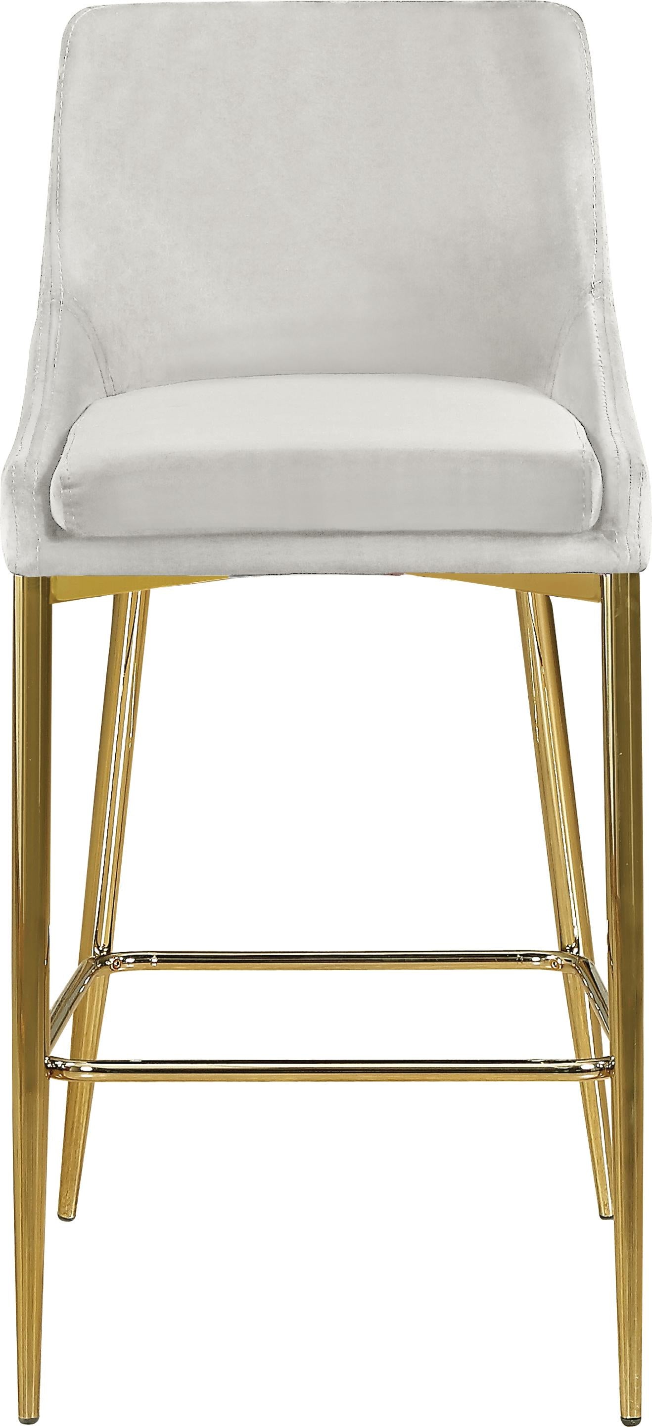 Karina Cream Velvet Stool - Luxury Home Furniture (MI)