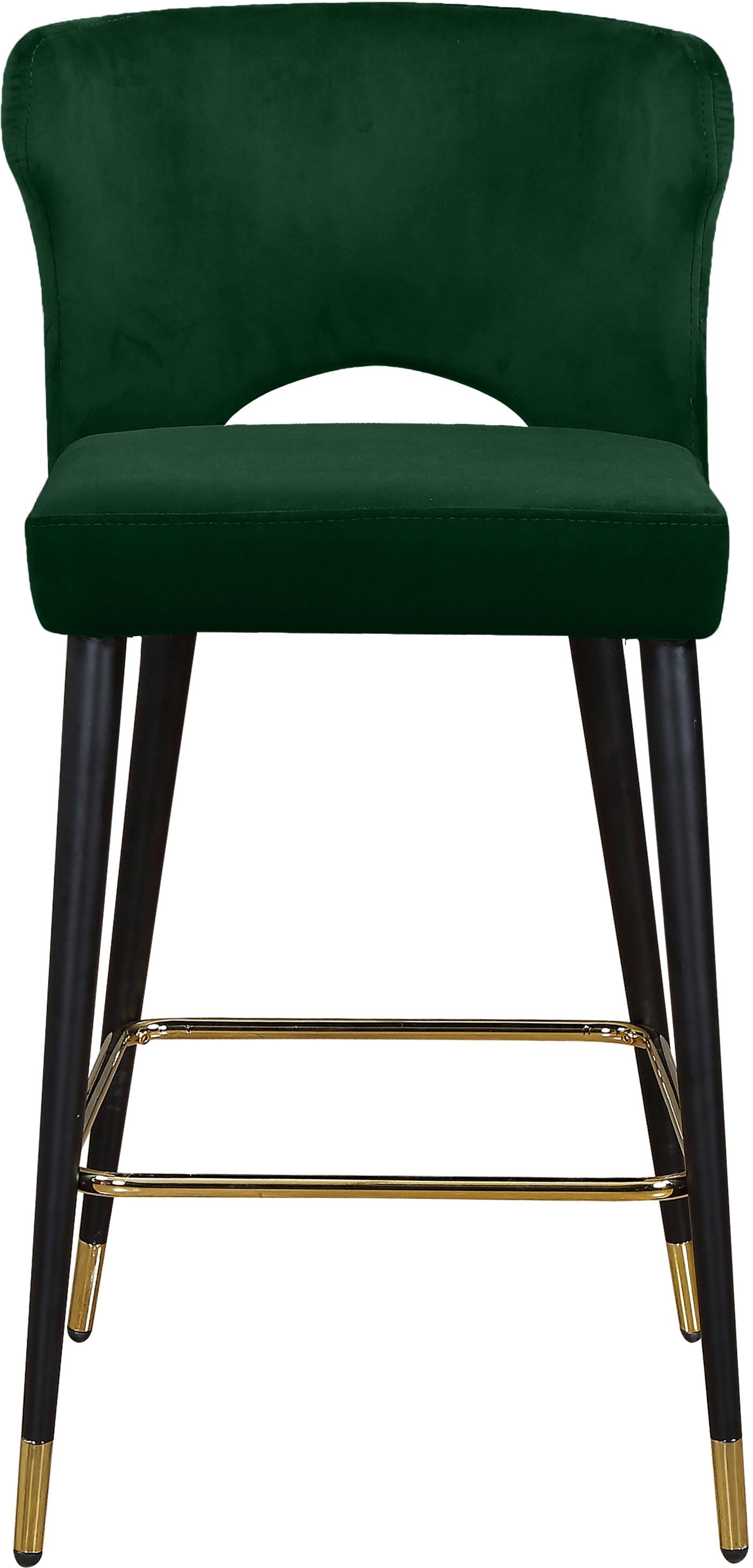 Kelly Green Velvet Stool - Luxury Home Furniture (MI)