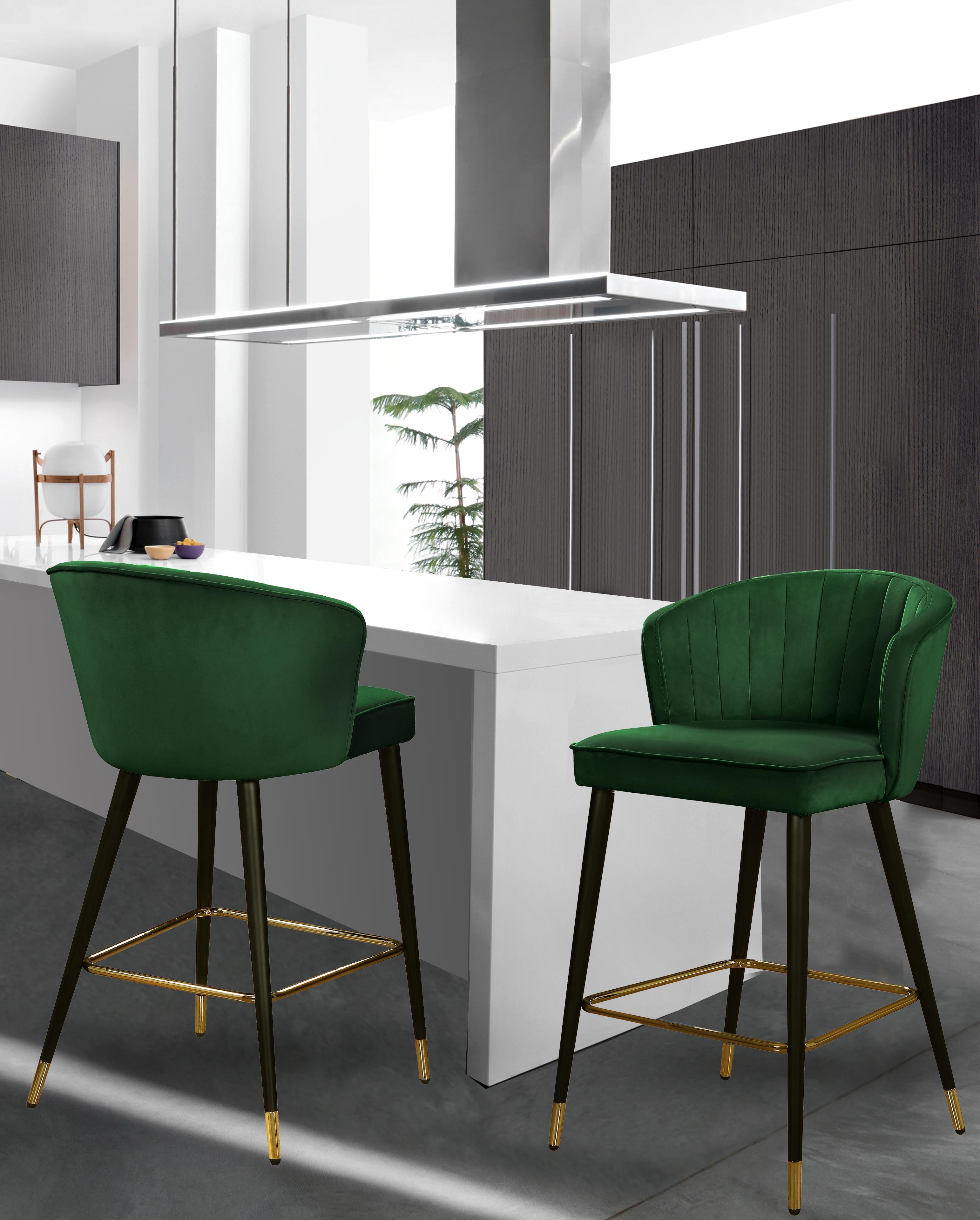 Cassie Green Velvet Stool - Luxury Home Furniture (MI)