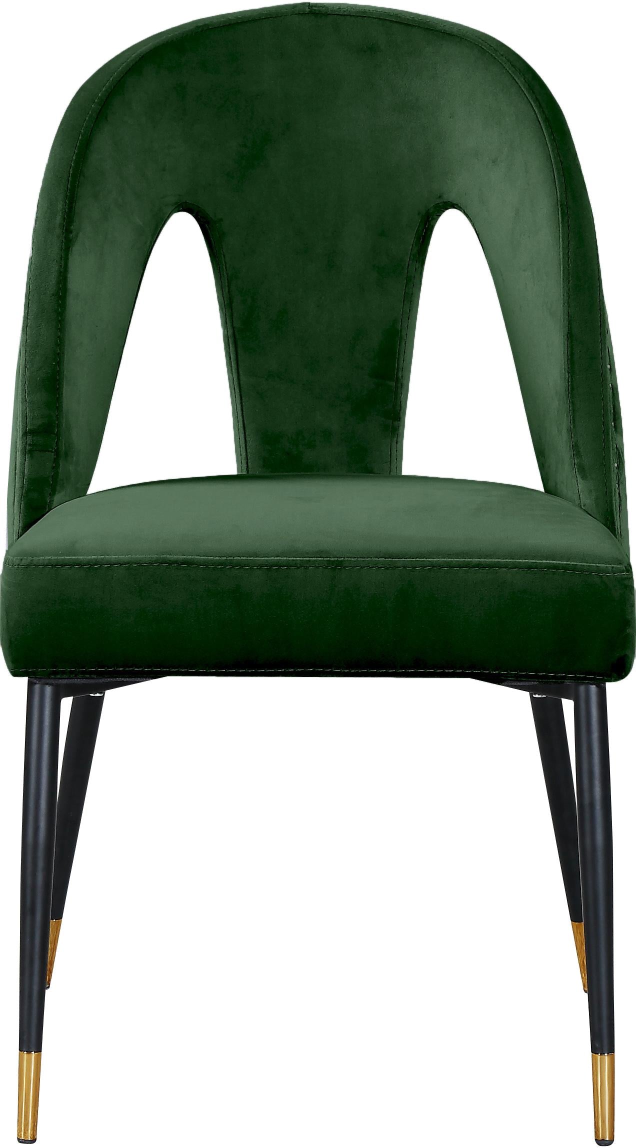Akoya Green Velvet Dining Chair - Luxury Home Furniture (MI)