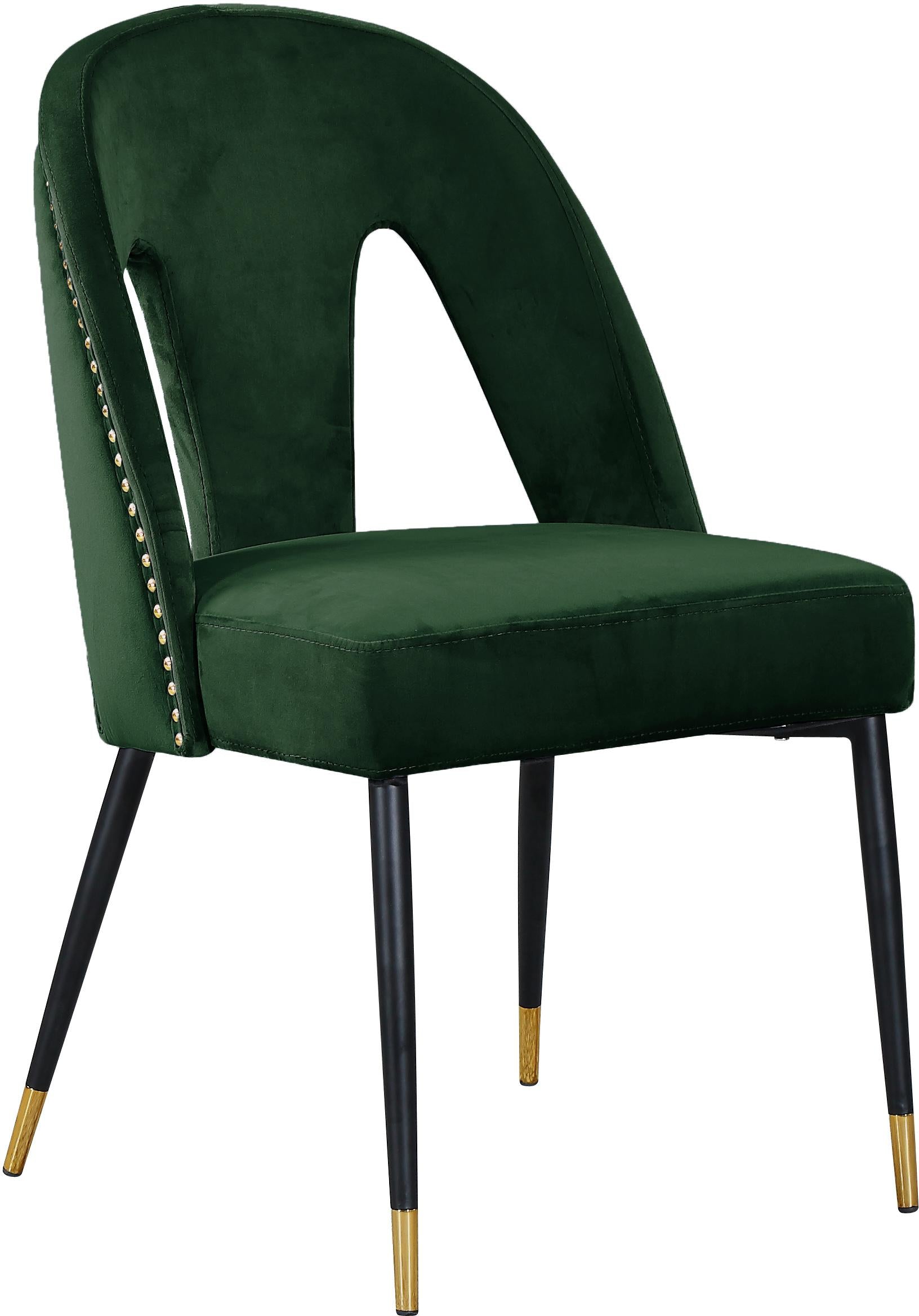 Akoya Green Velvet Dining Chair - Luxury Home Furniture (MI)