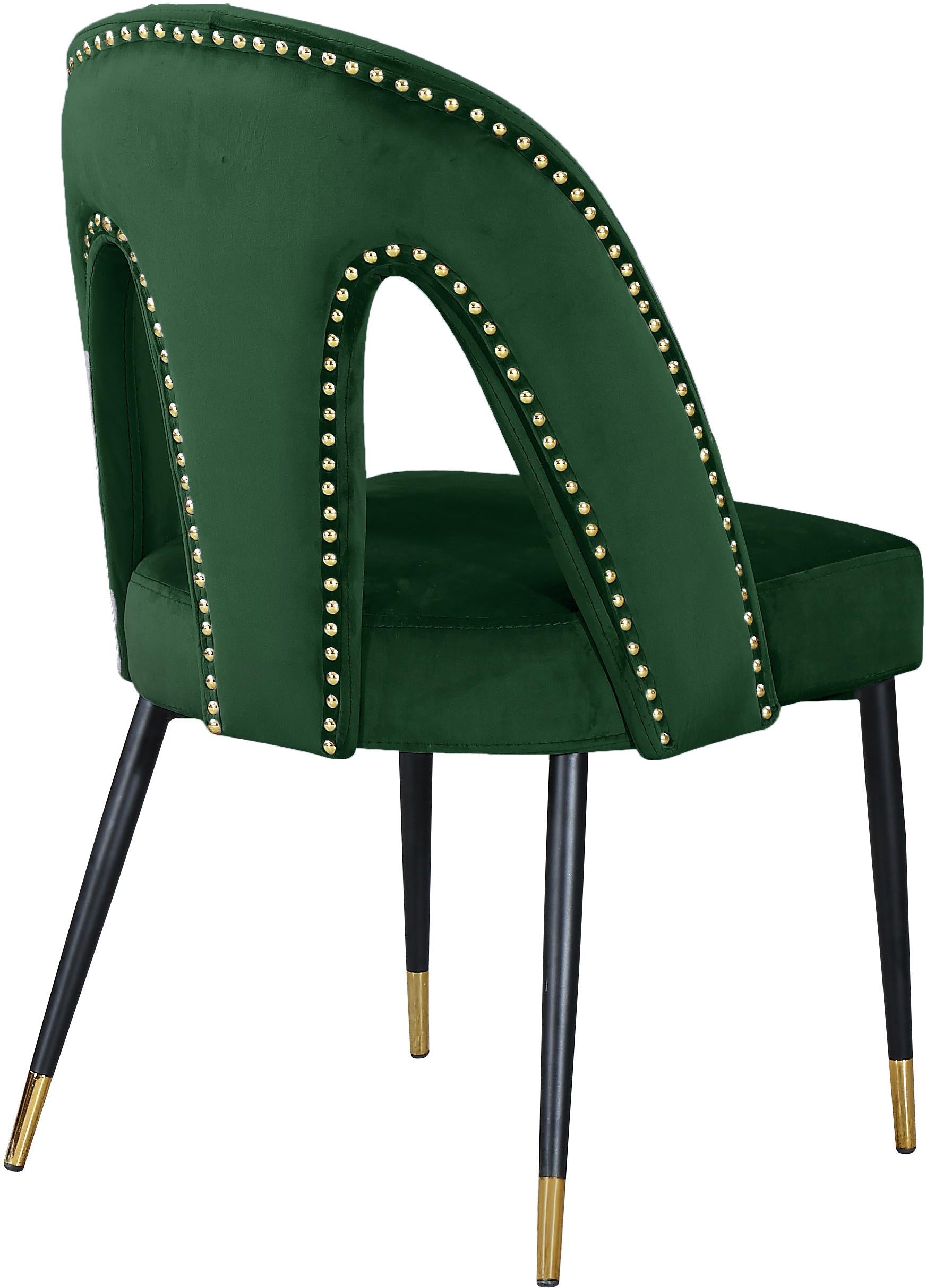 Akoya Green Velvet Dining Chair - Luxury Home Furniture (MI)