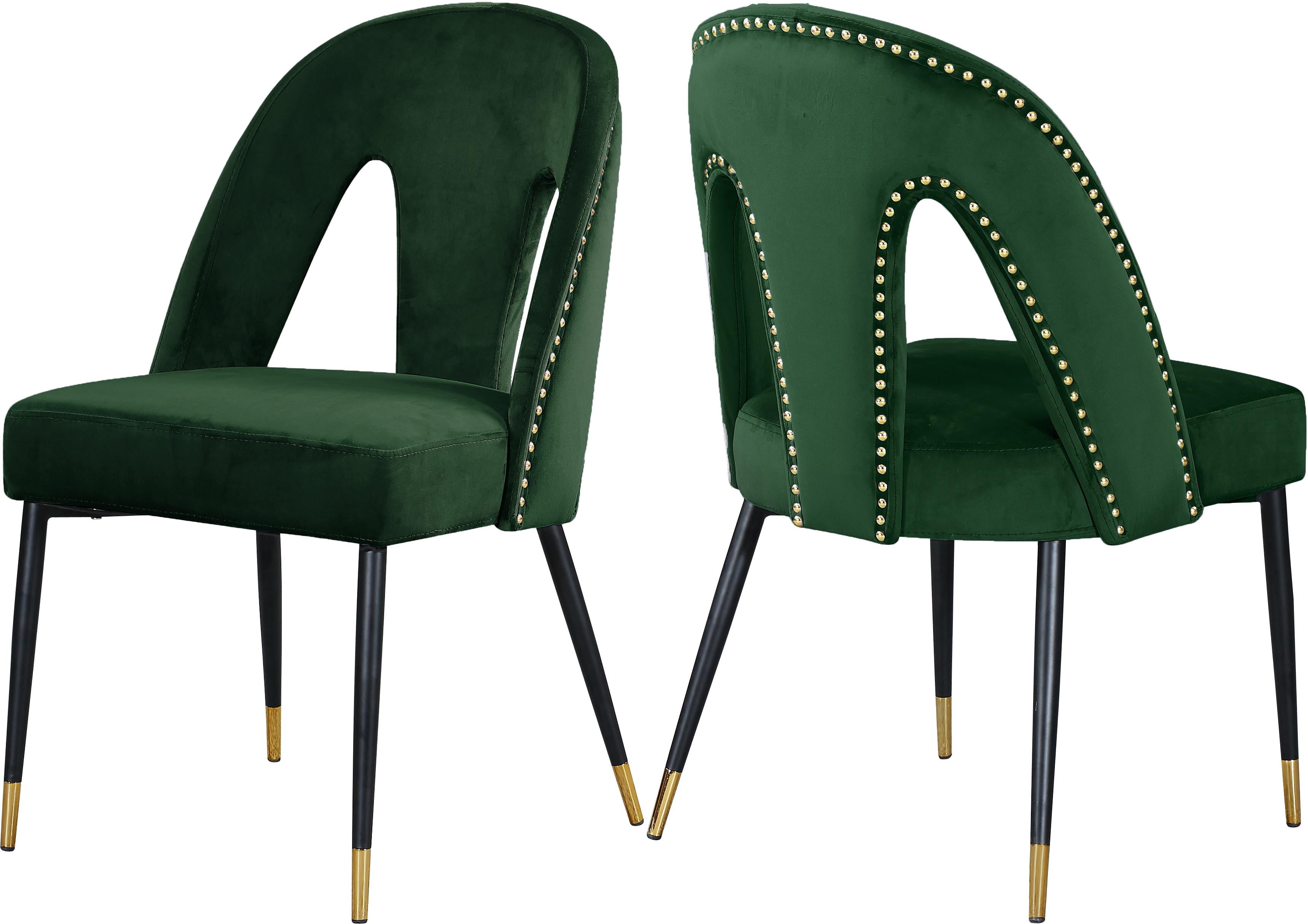 Akoya Green Velvet Dining Chair - Luxury Home Furniture (MI)