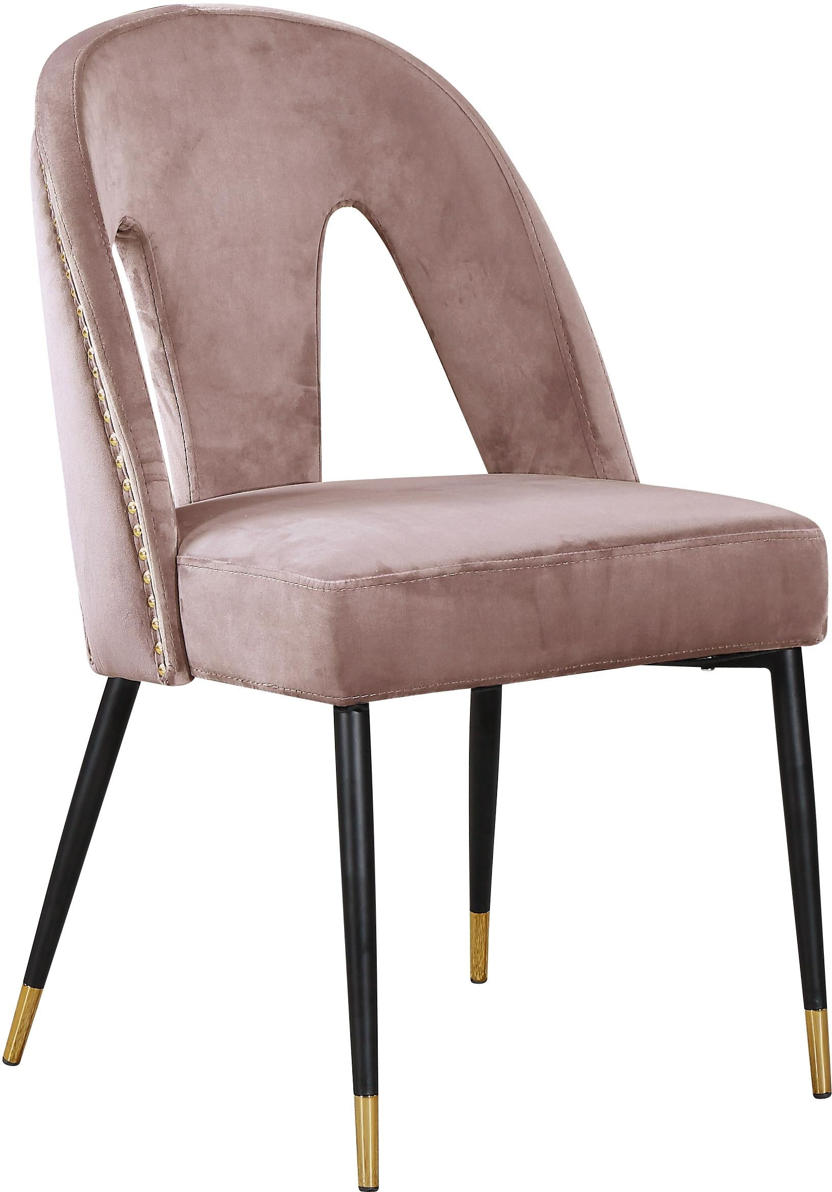 Akoya Pink Velvet Dining Chair - Luxury Home Furniture (MI)
