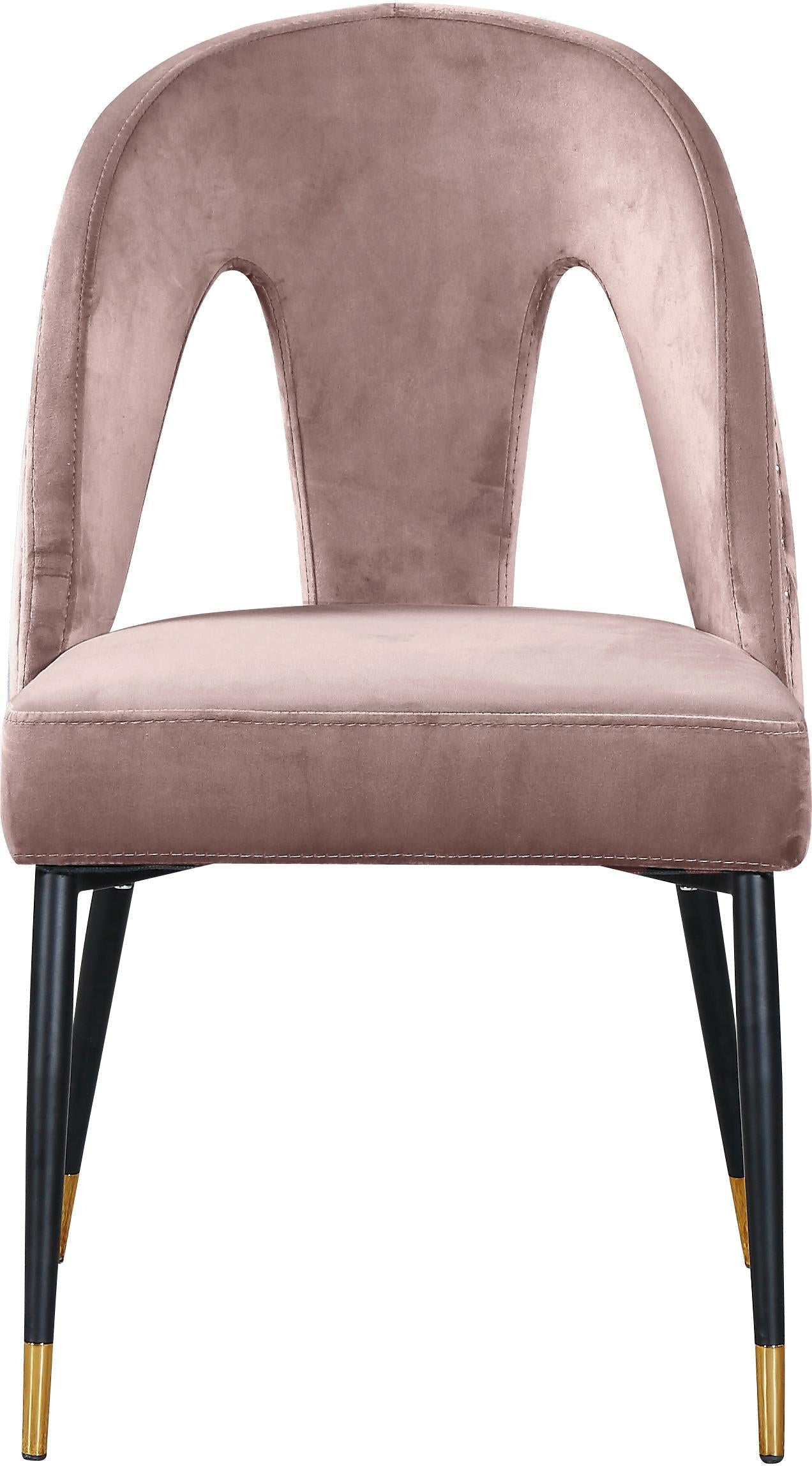 Akoya Pink Velvet Dining Chair - Luxury Home Furniture (MI)