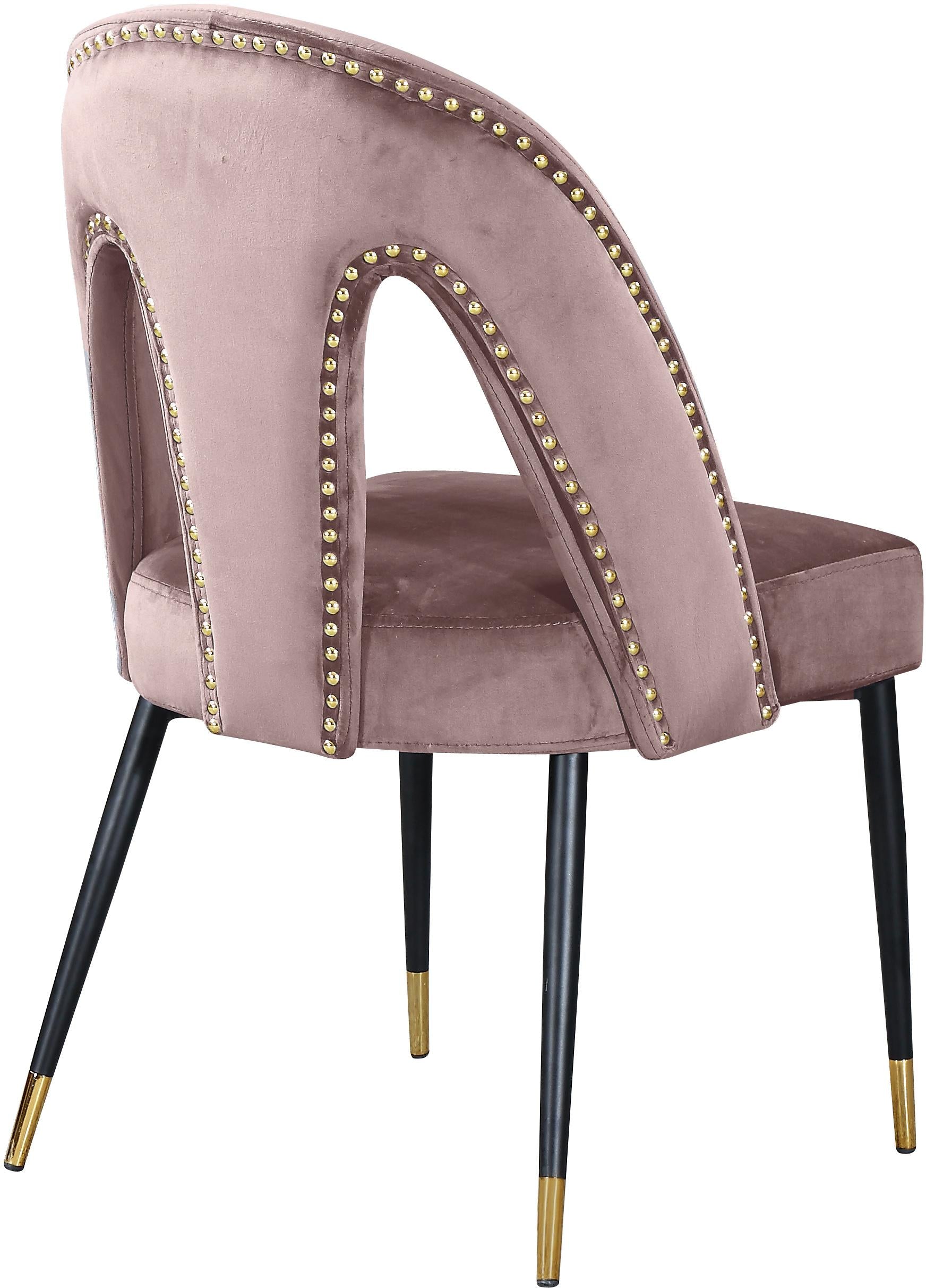 Akoya Pink Velvet Dining Chair - Luxury Home Furniture (MI)