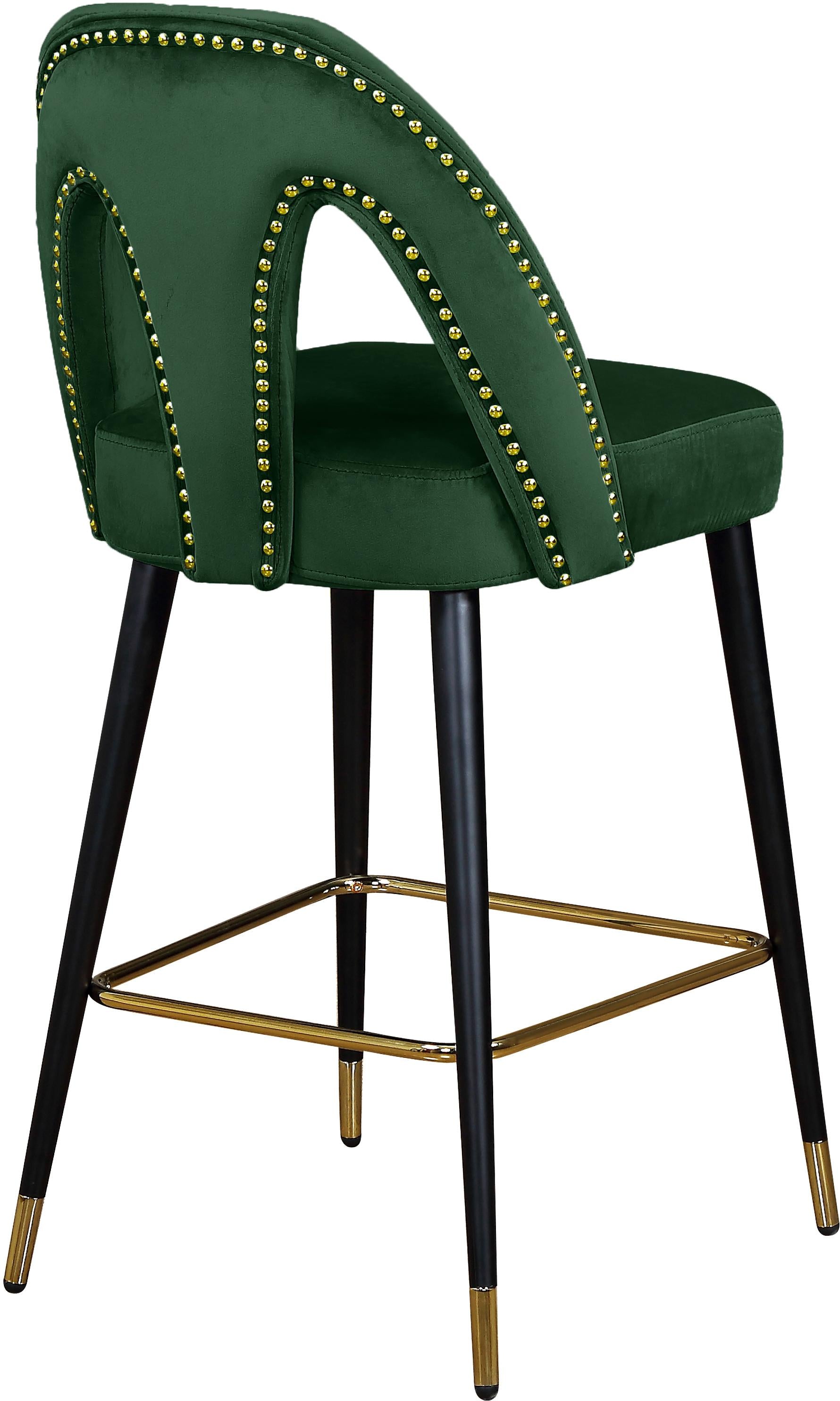 Akoya Green Velvet Stool - Luxury Home Furniture (MI)