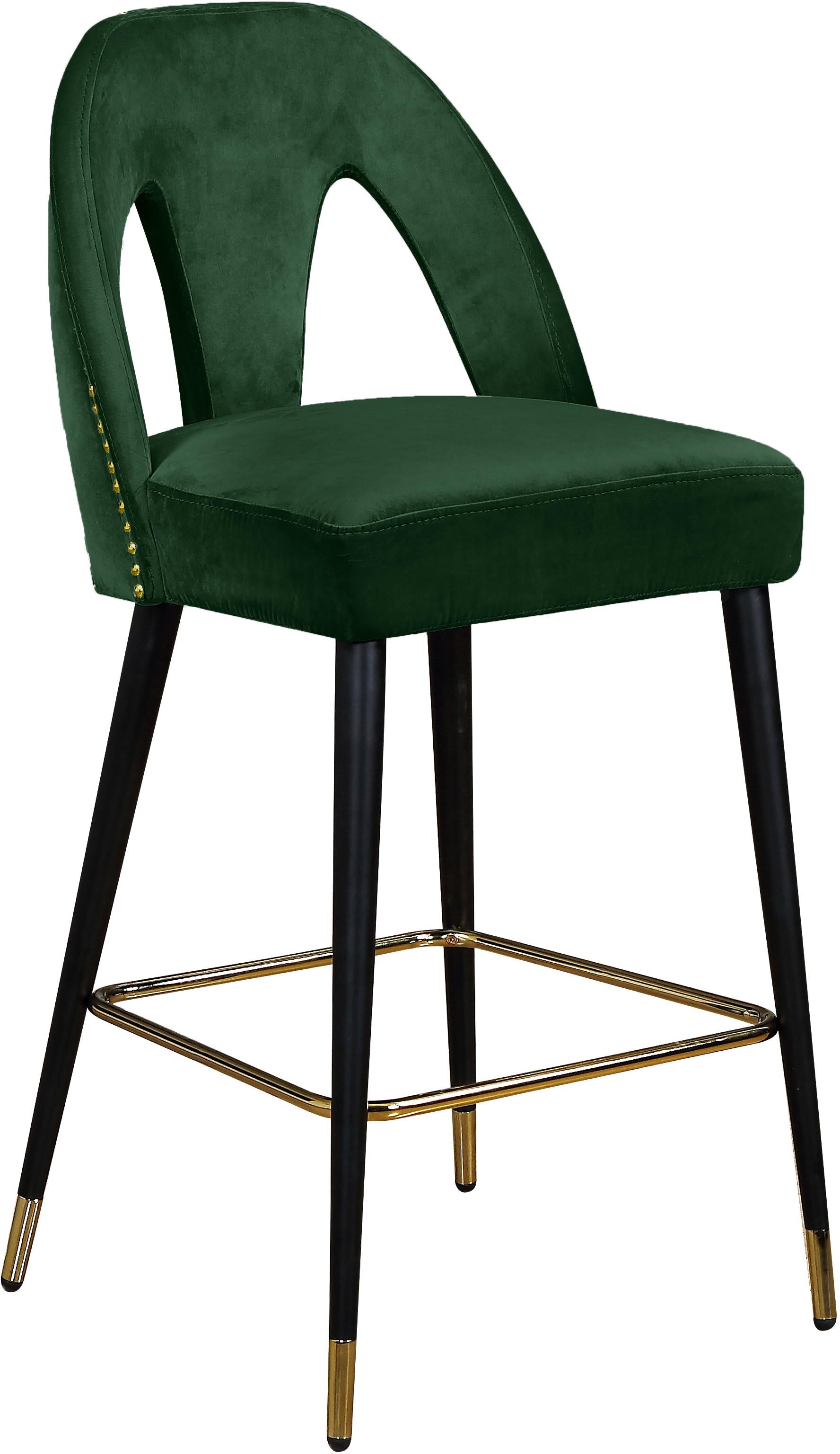 Akoya Green Velvet Stool - Luxury Home Furniture (MI)