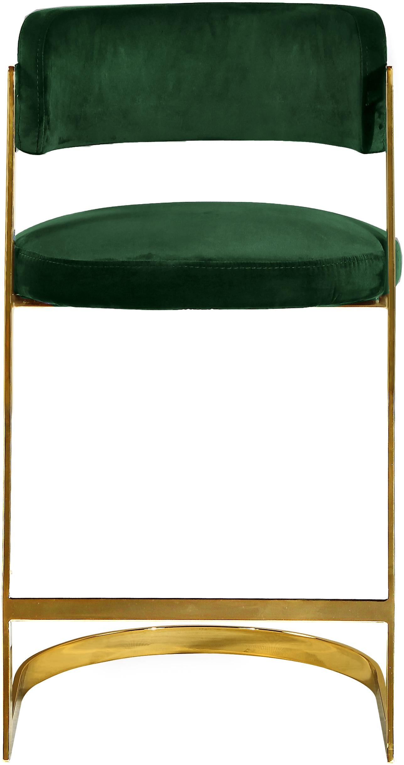 Stephanie Green Velvet Stool - Luxury Home Furniture (MI)