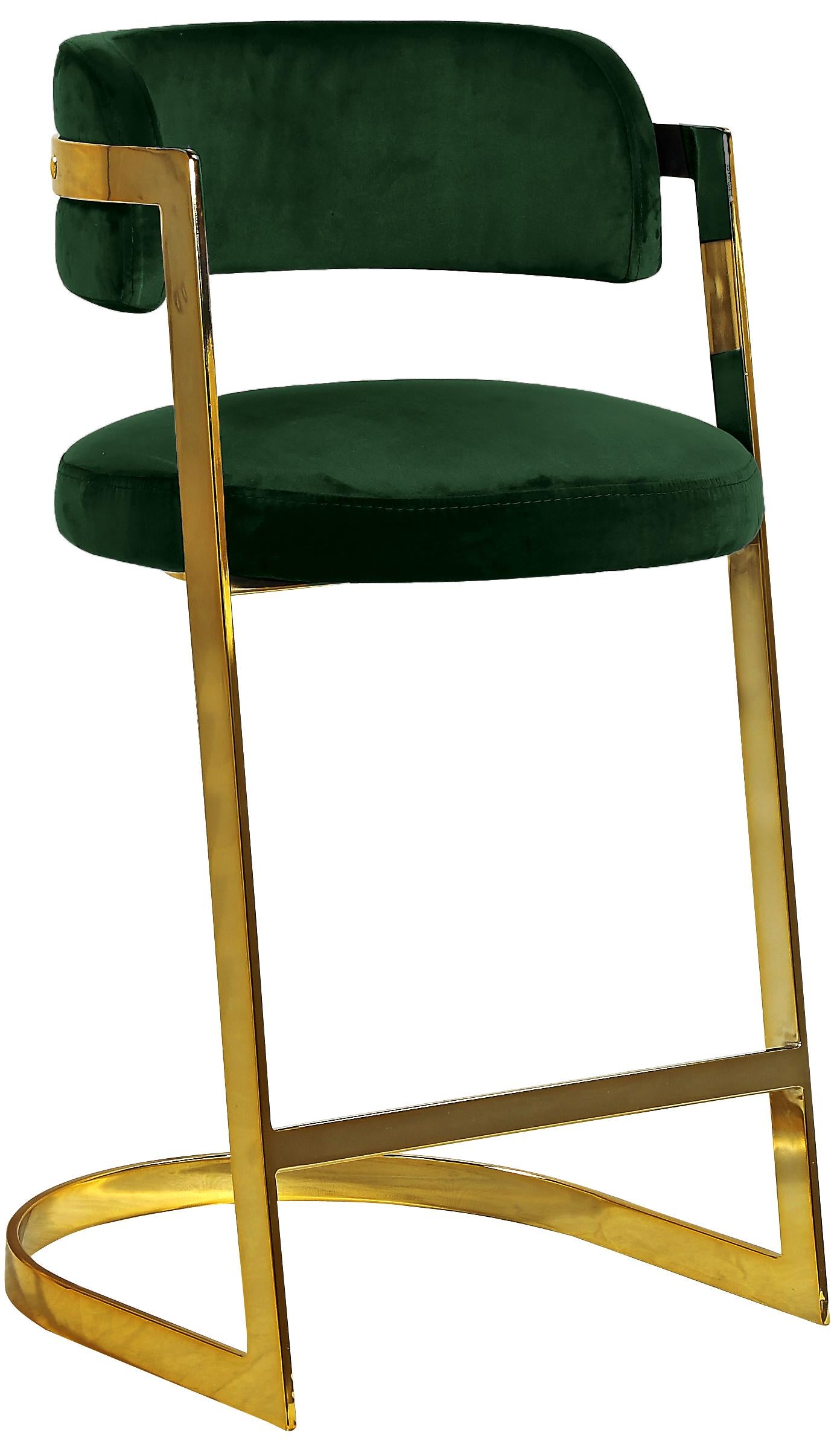 Stephanie Green Velvet Stool - Luxury Home Furniture (MI)