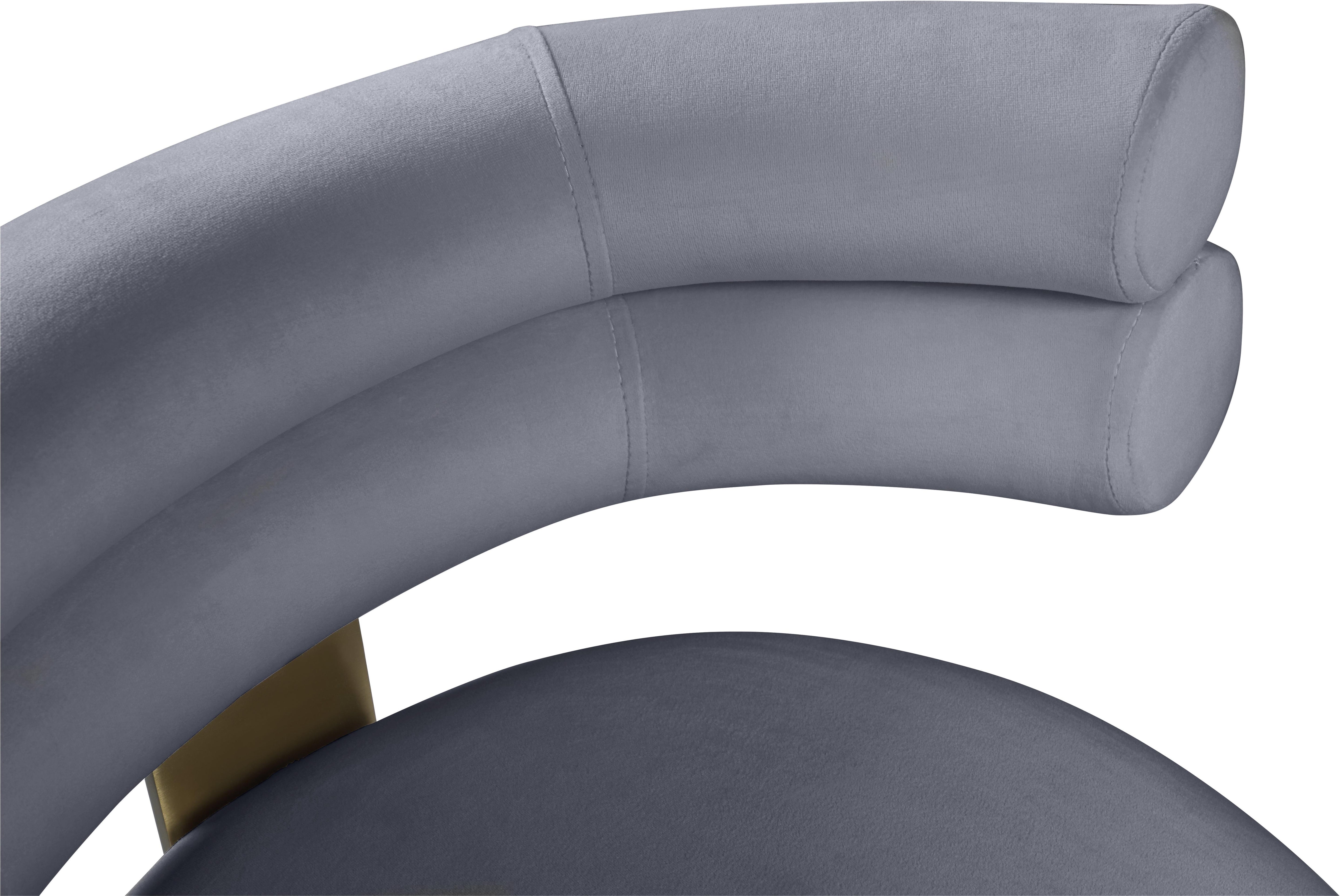 Fitzroy Grey Velvet Counter Stool - Luxury Home Furniture (MI)
