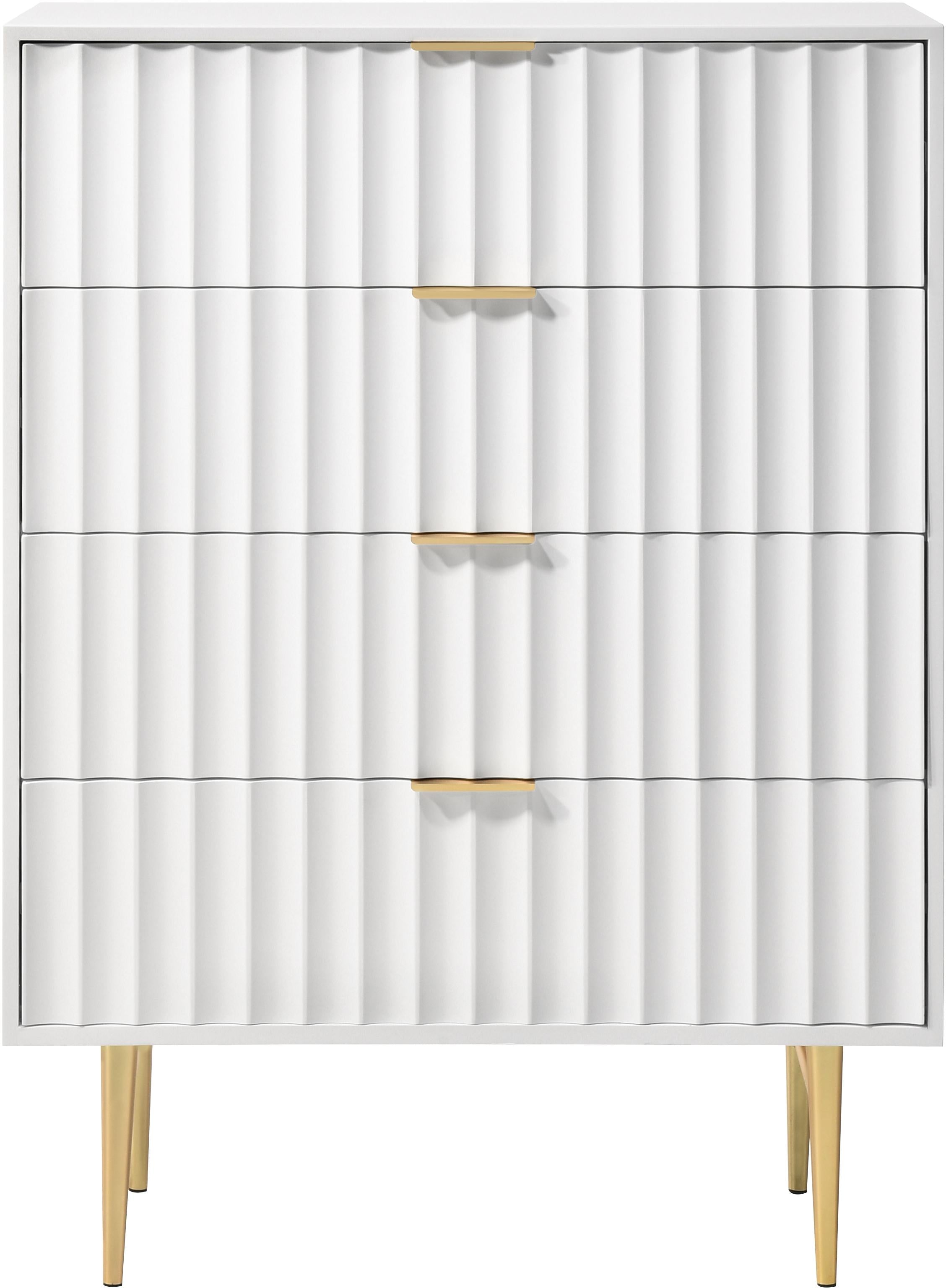 Modernist White Gloss Chest - Luxury Home Furniture (MI)