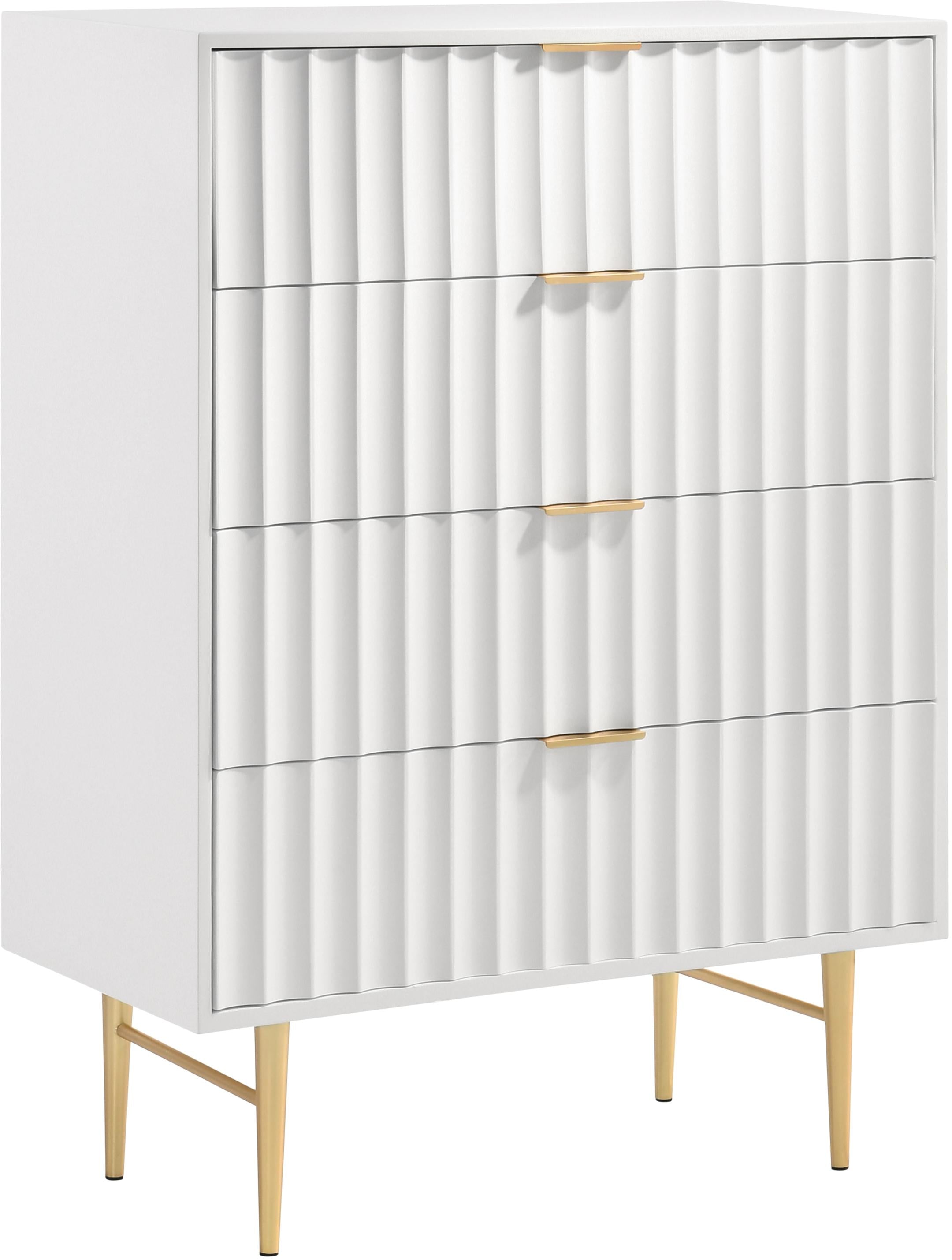 Modernist White Gloss Chest - Luxury Home Furniture (MI)