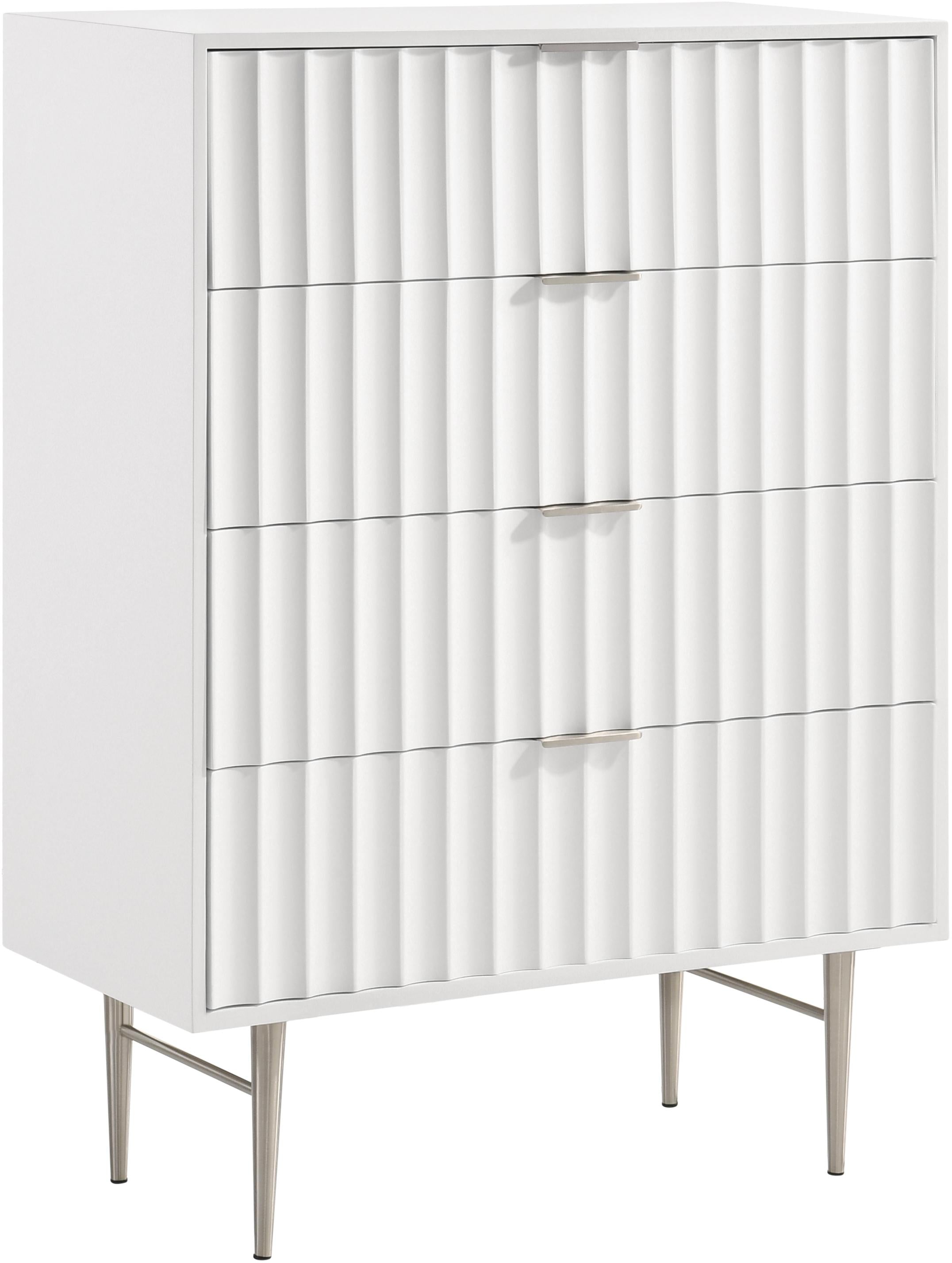 Modernist White Gloss Chest - Luxury Home Furniture (MI)