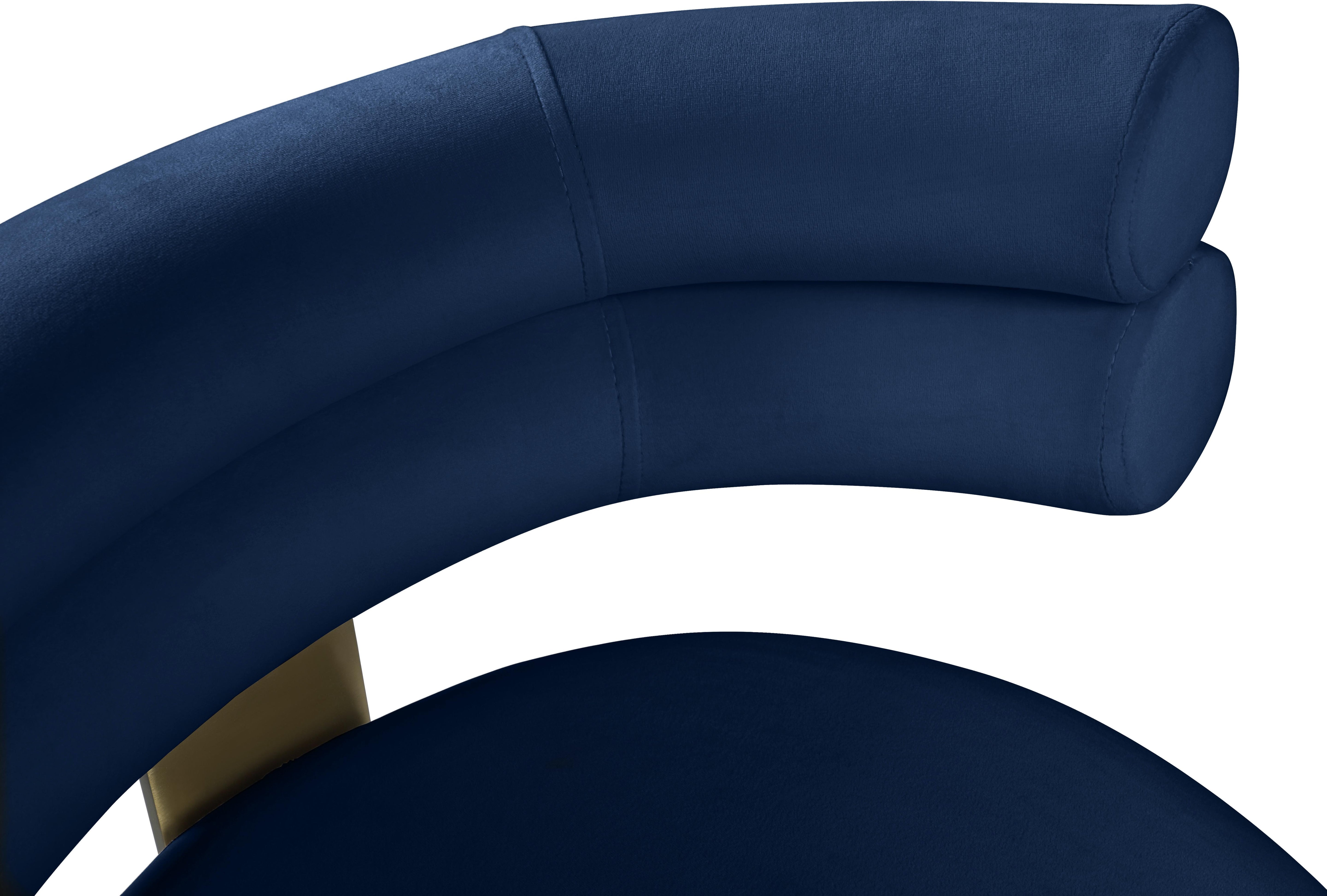 Fitzroy Navy Velvet Counter Stool - Luxury Home Furniture (MI)