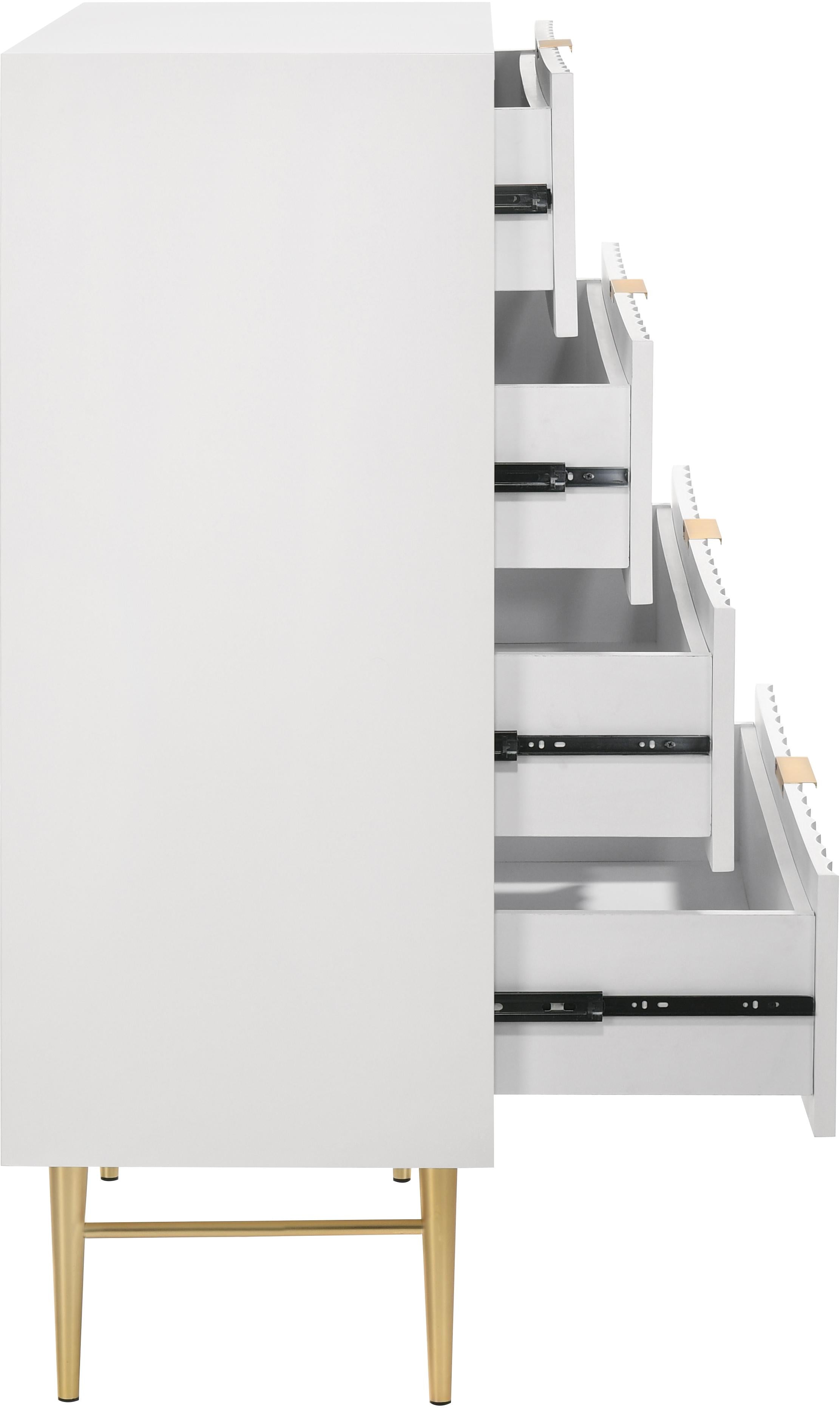 Modernist White Gloss Chest - Luxury Home Furniture (MI)