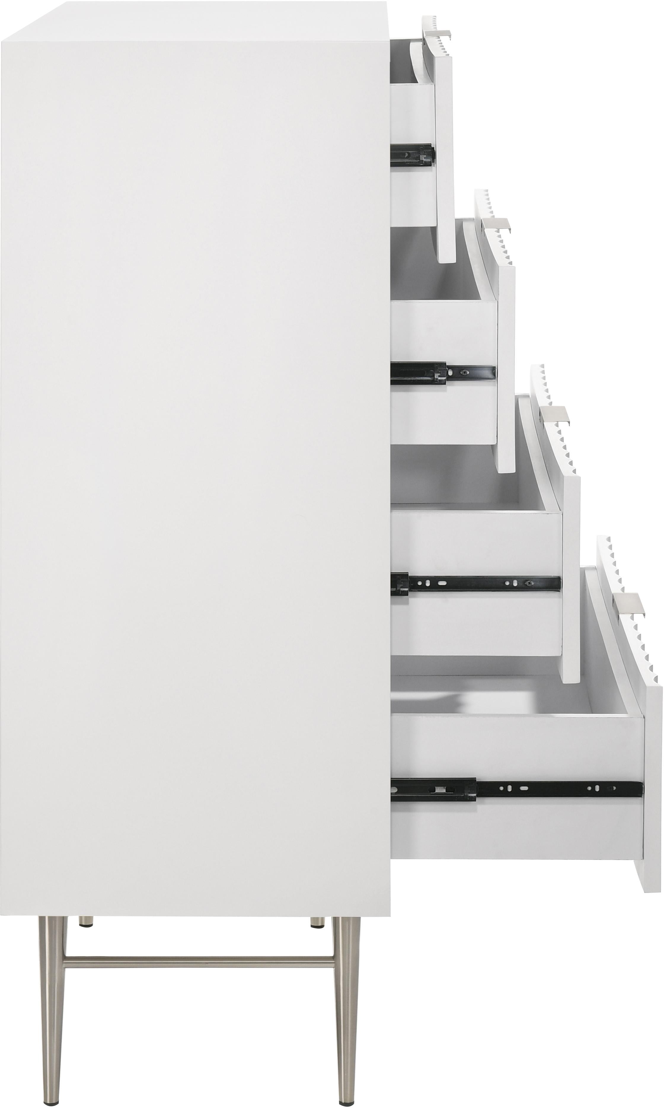 Modernist White Gloss Chest - Luxury Home Furniture (MI)