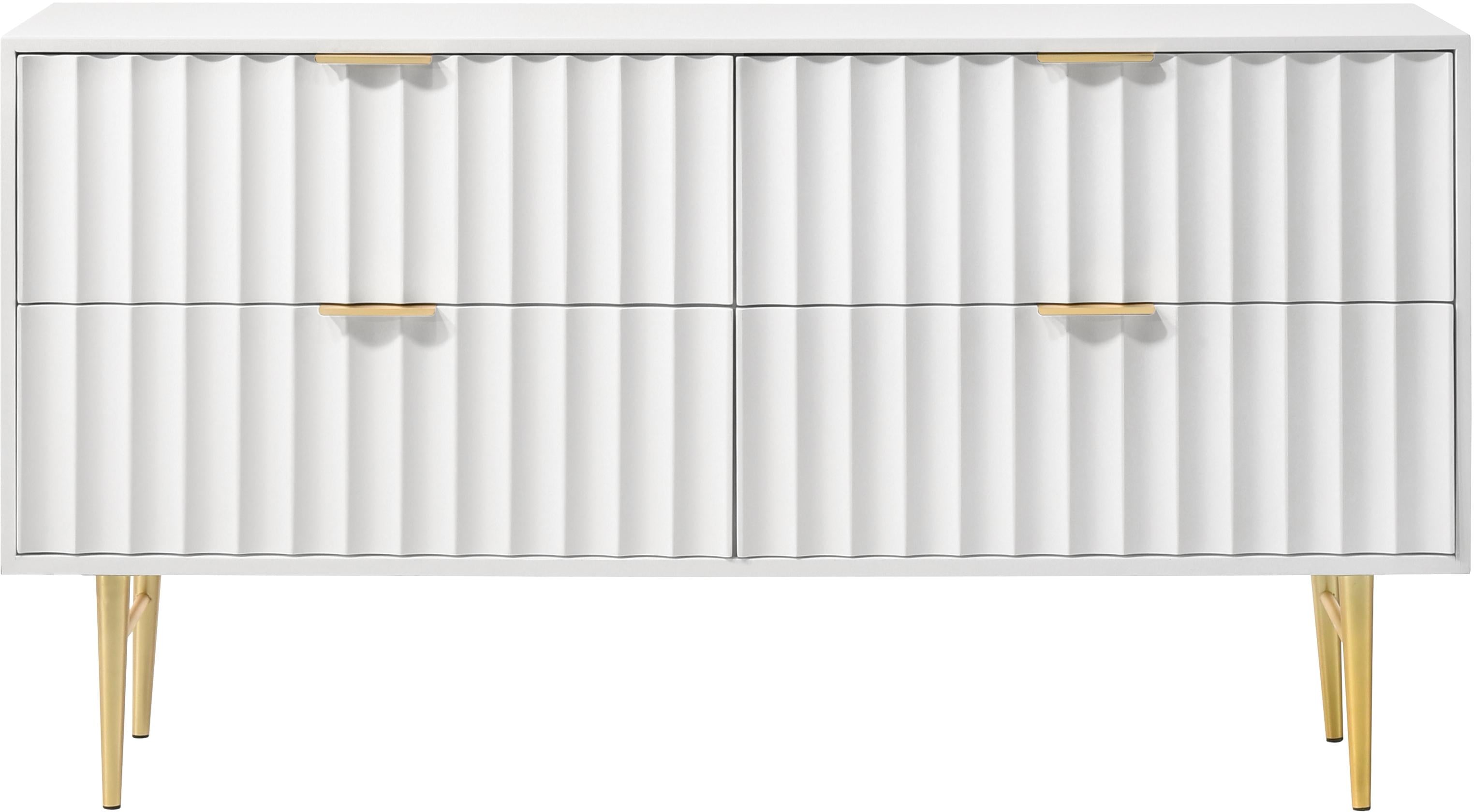 Modernist White Gloss Dresser