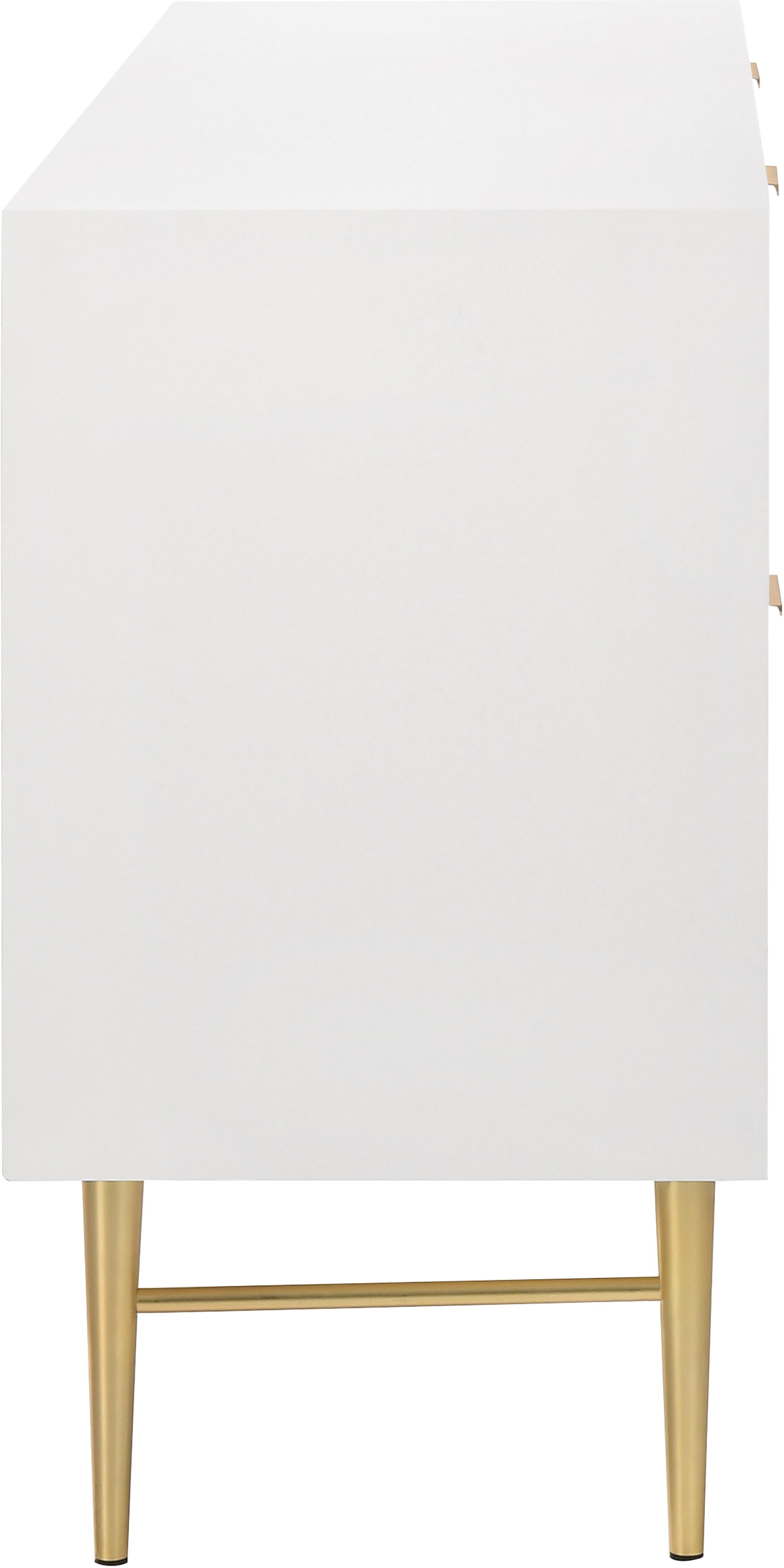 Modernist White Gloss Dresser - Luxury Home Furniture (MI)