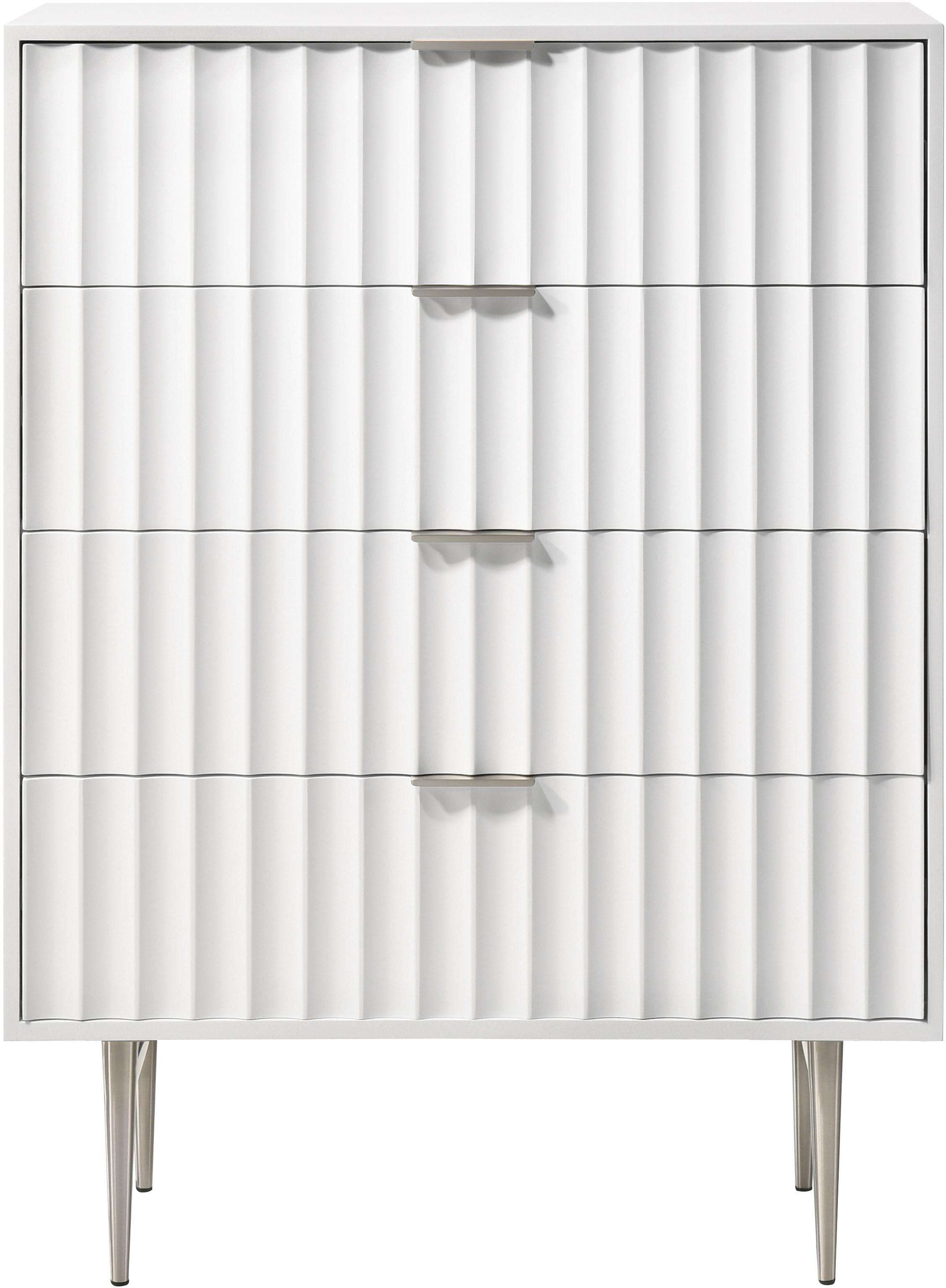 Modernist White Gloss Chest - Luxury Home Furniture (MI)