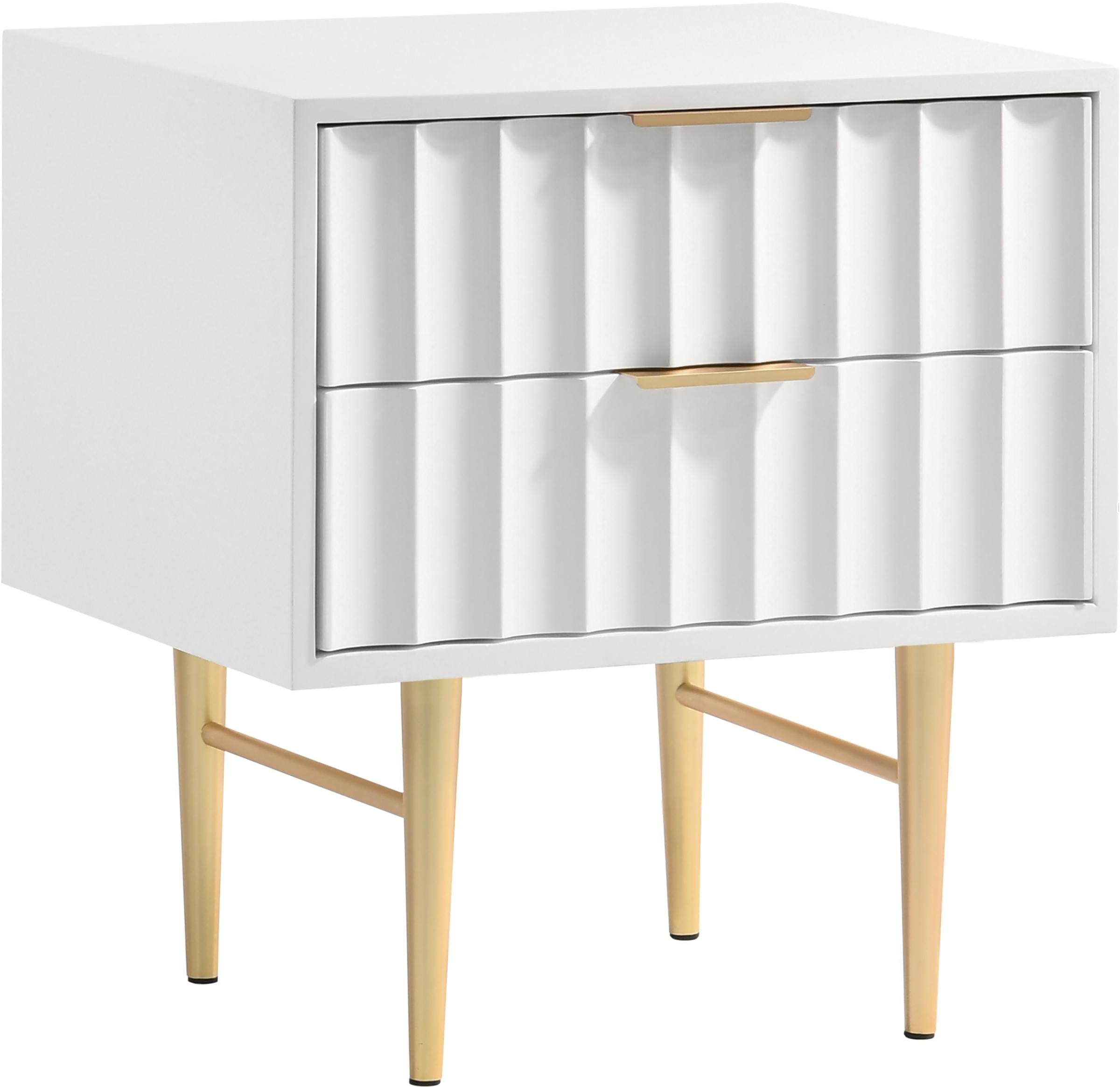 Modernist White Gloss Night Stand - Luxury Home Furniture (MI)