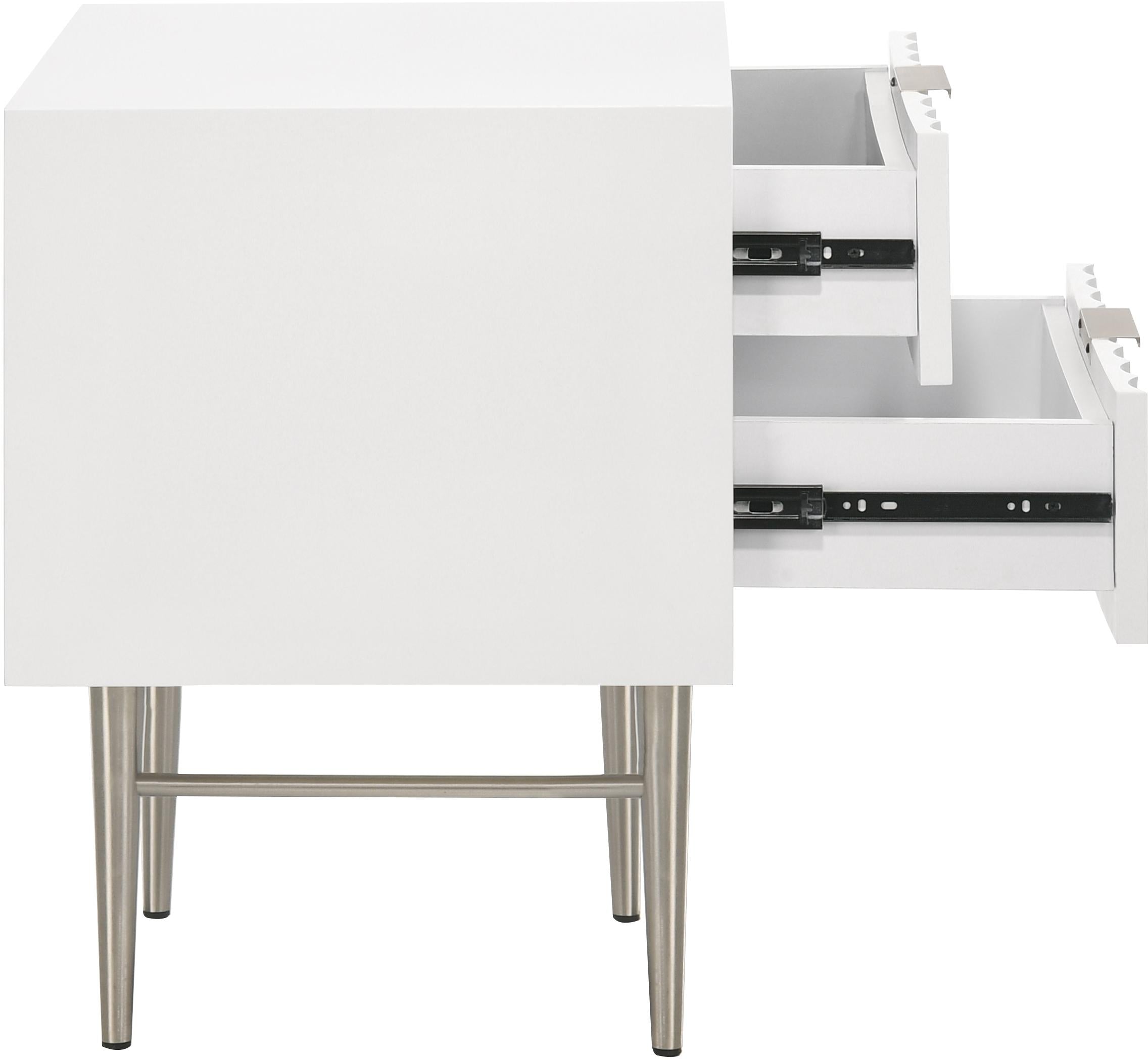 Modernist White Gloss Night Stand - Luxury Home Furniture (MI)