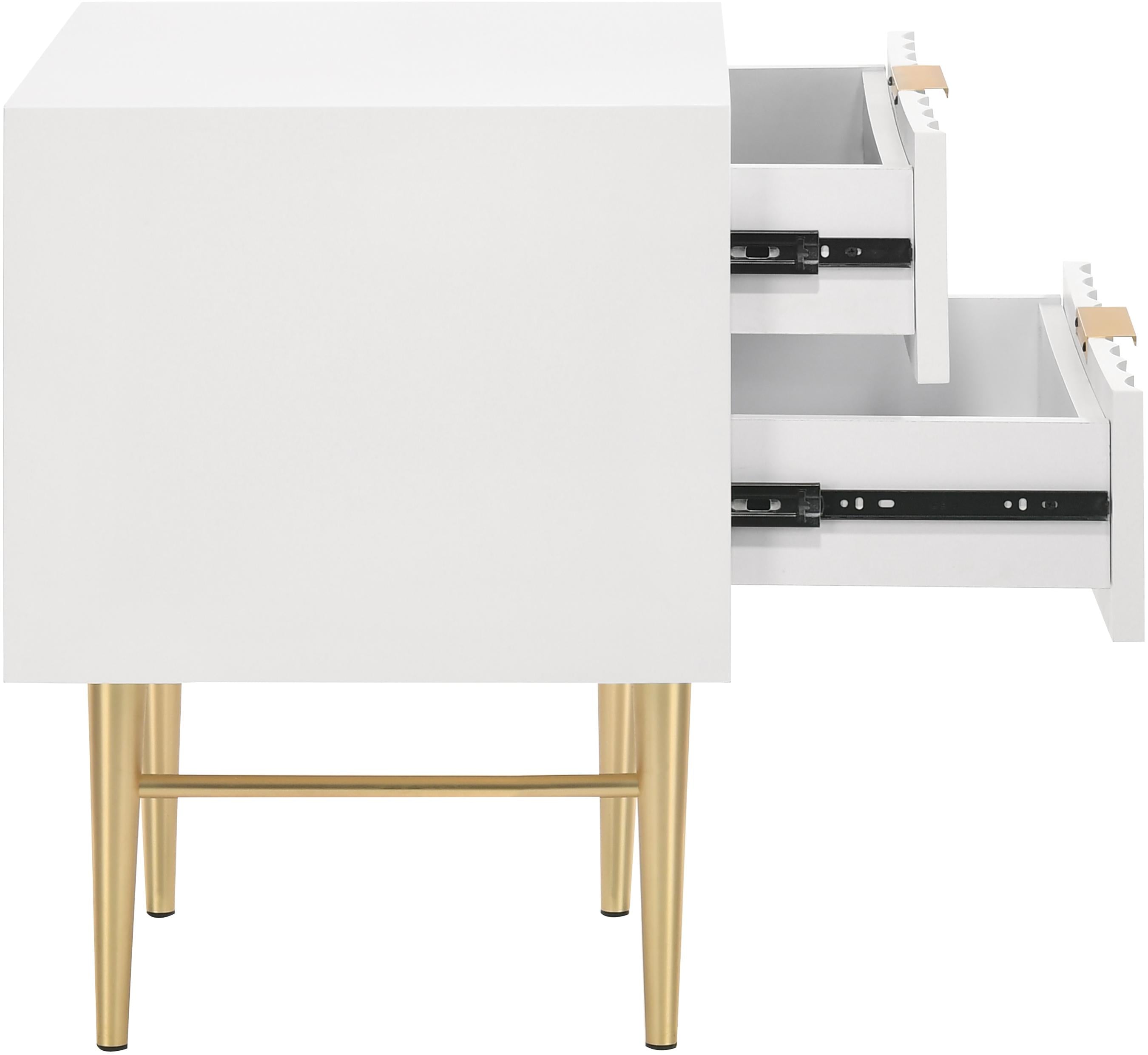 Modernist White Gloss Night Stand - Luxury Home Furniture (MI)