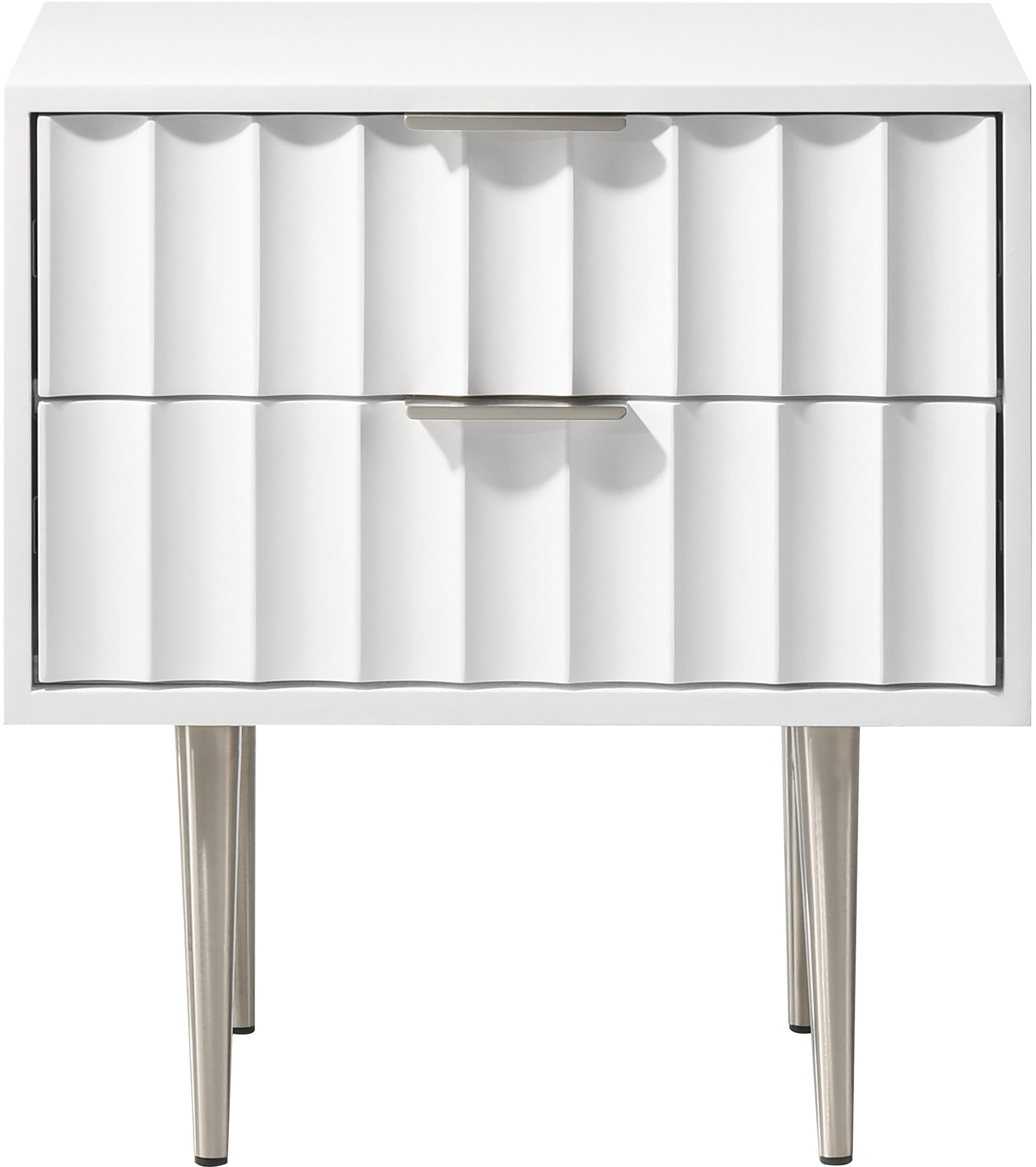 Modernist White Gloss Night Stand - Luxury Home Furniture (MI)