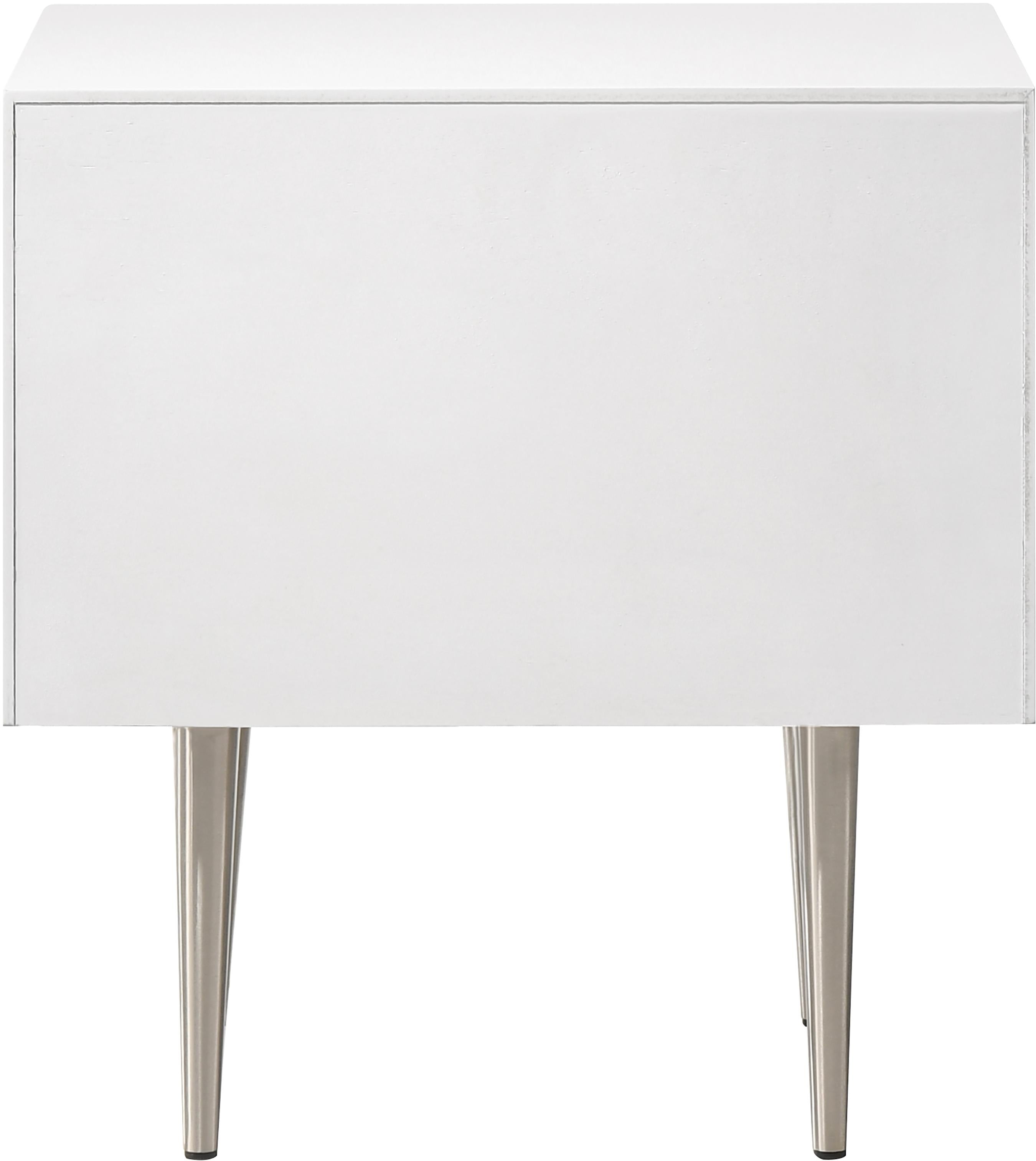 Modernist White Gloss Night Stand - Luxury Home Furniture (MI)