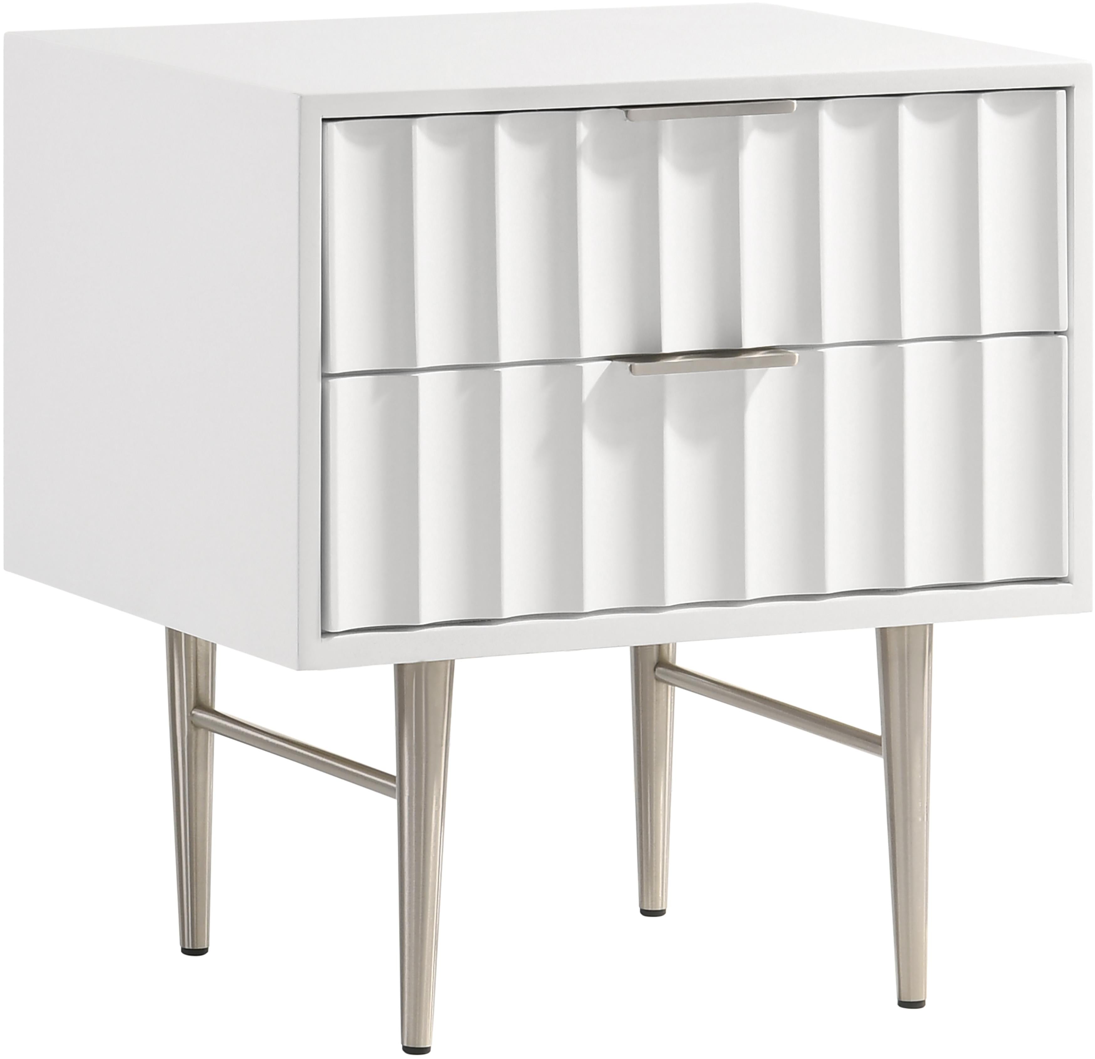 Modernist White Gloss Night Stand - Luxury Home Furniture (MI)