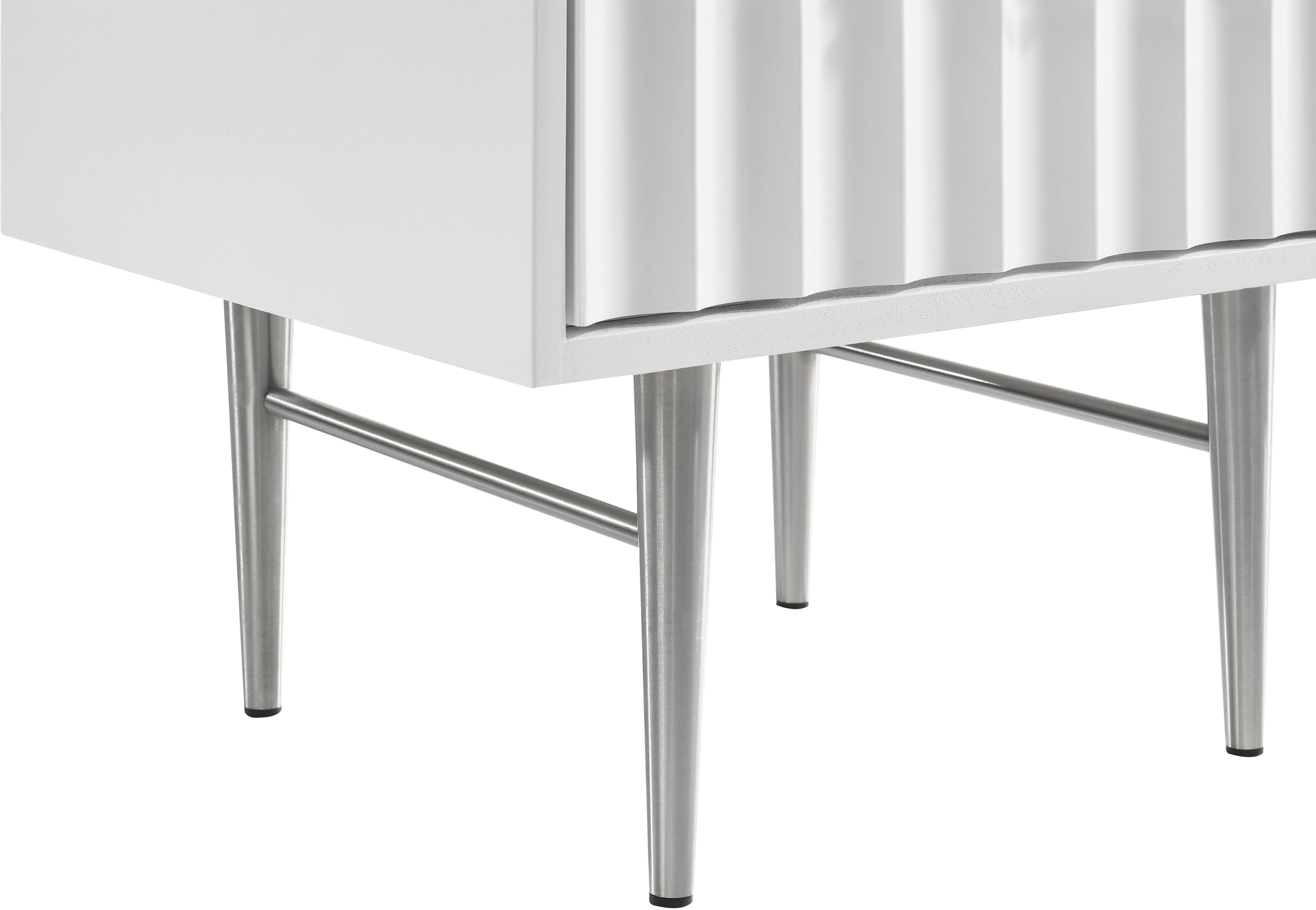 Modernist White Gloss Night Stand - Luxury Home Furniture (MI)