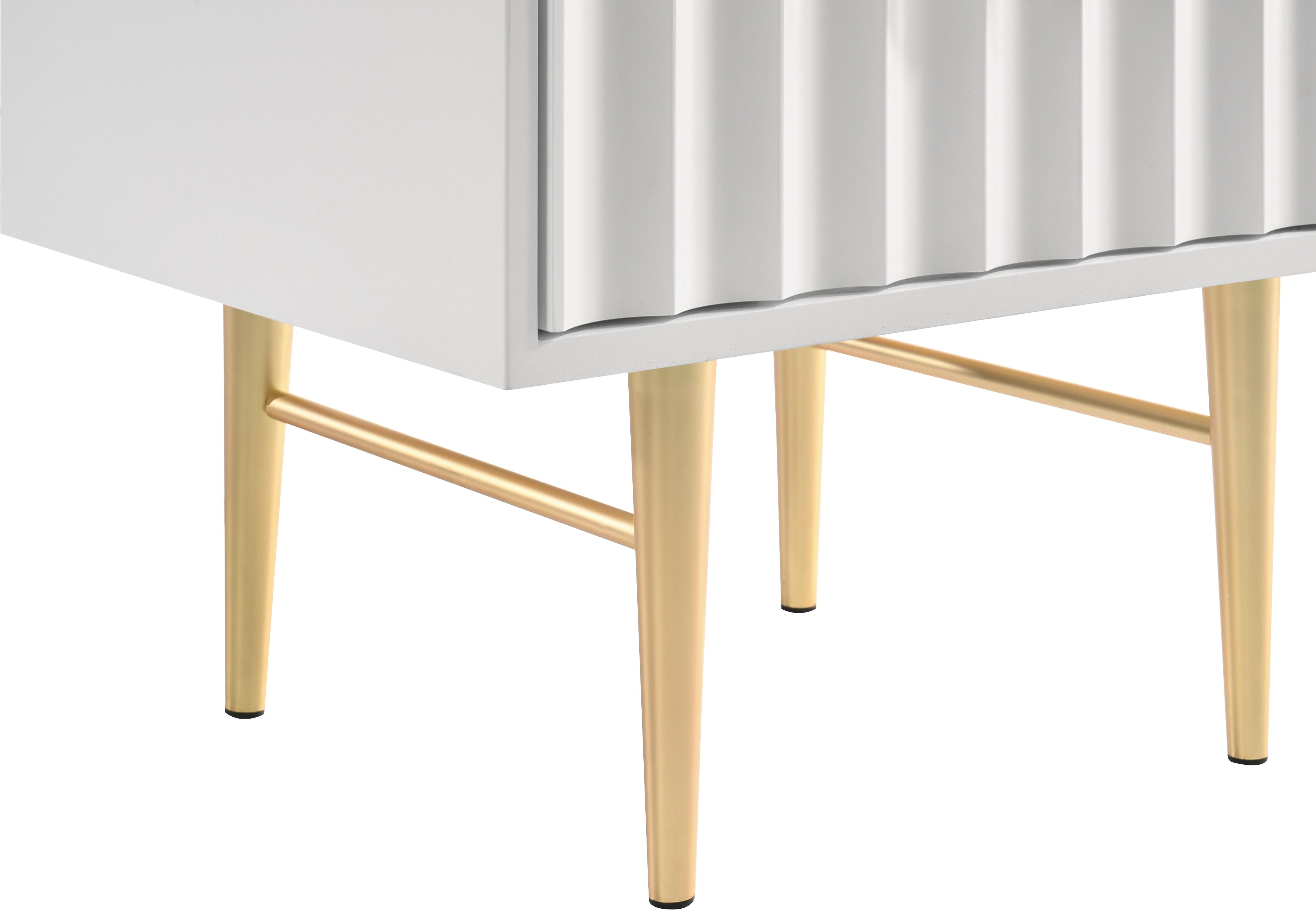 Modernist White Gloss Night Stand - Luxury Home Furniture (MI)