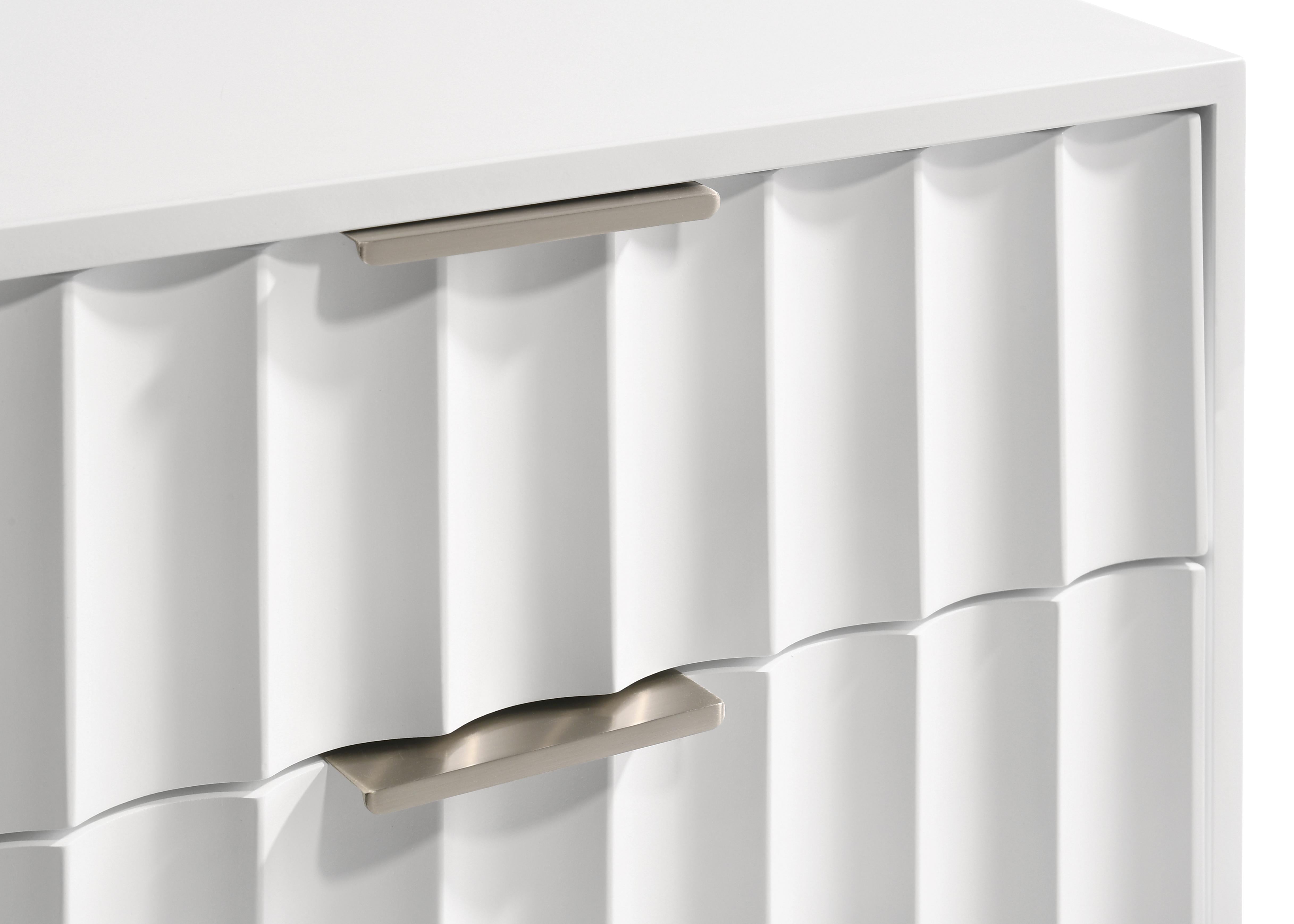 Modernist White Gloss Night Stand - Luxury Home Furniture (MI)