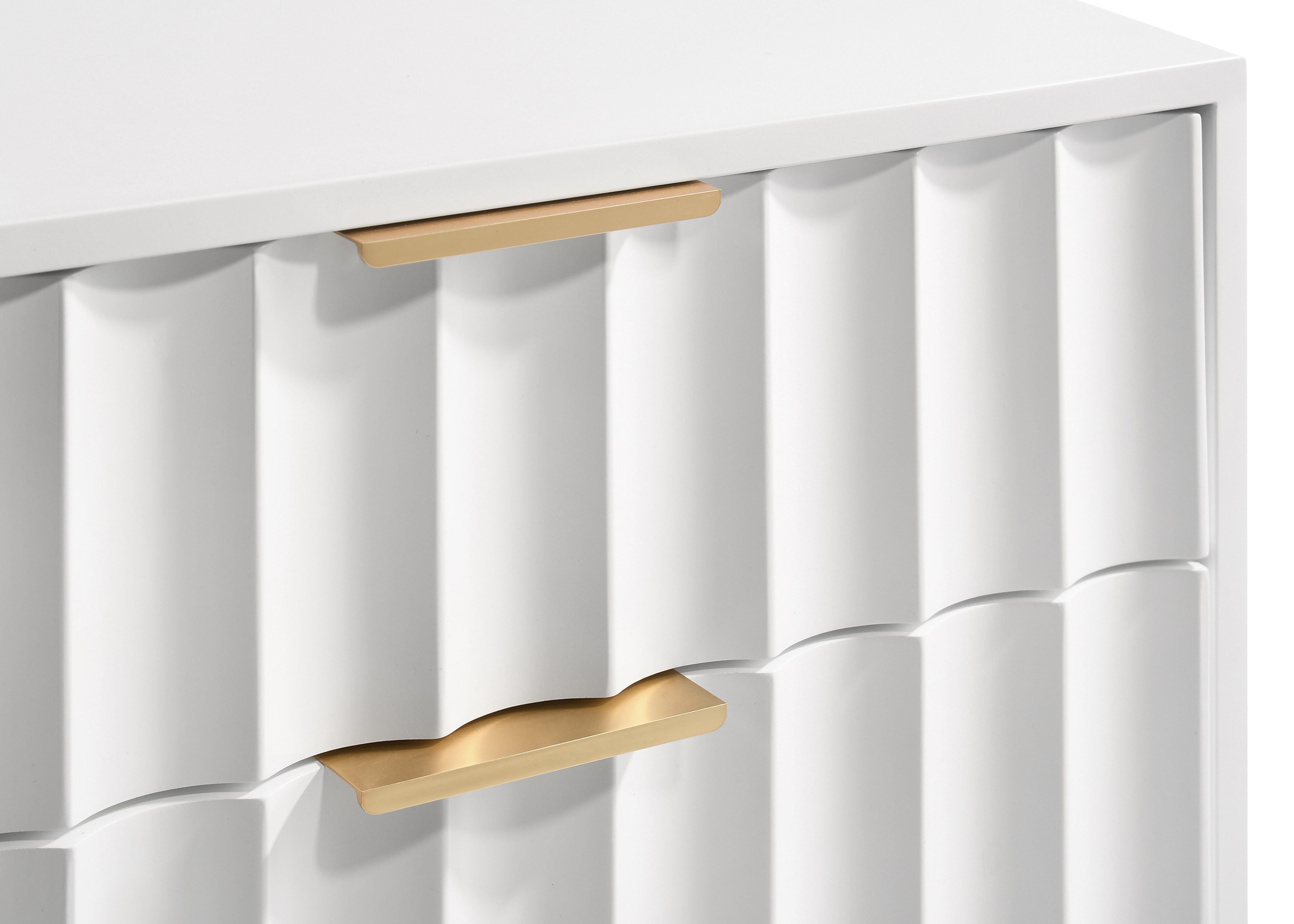 Modernist White Gloss Night Stand - Luxury Home Furniture (MI)