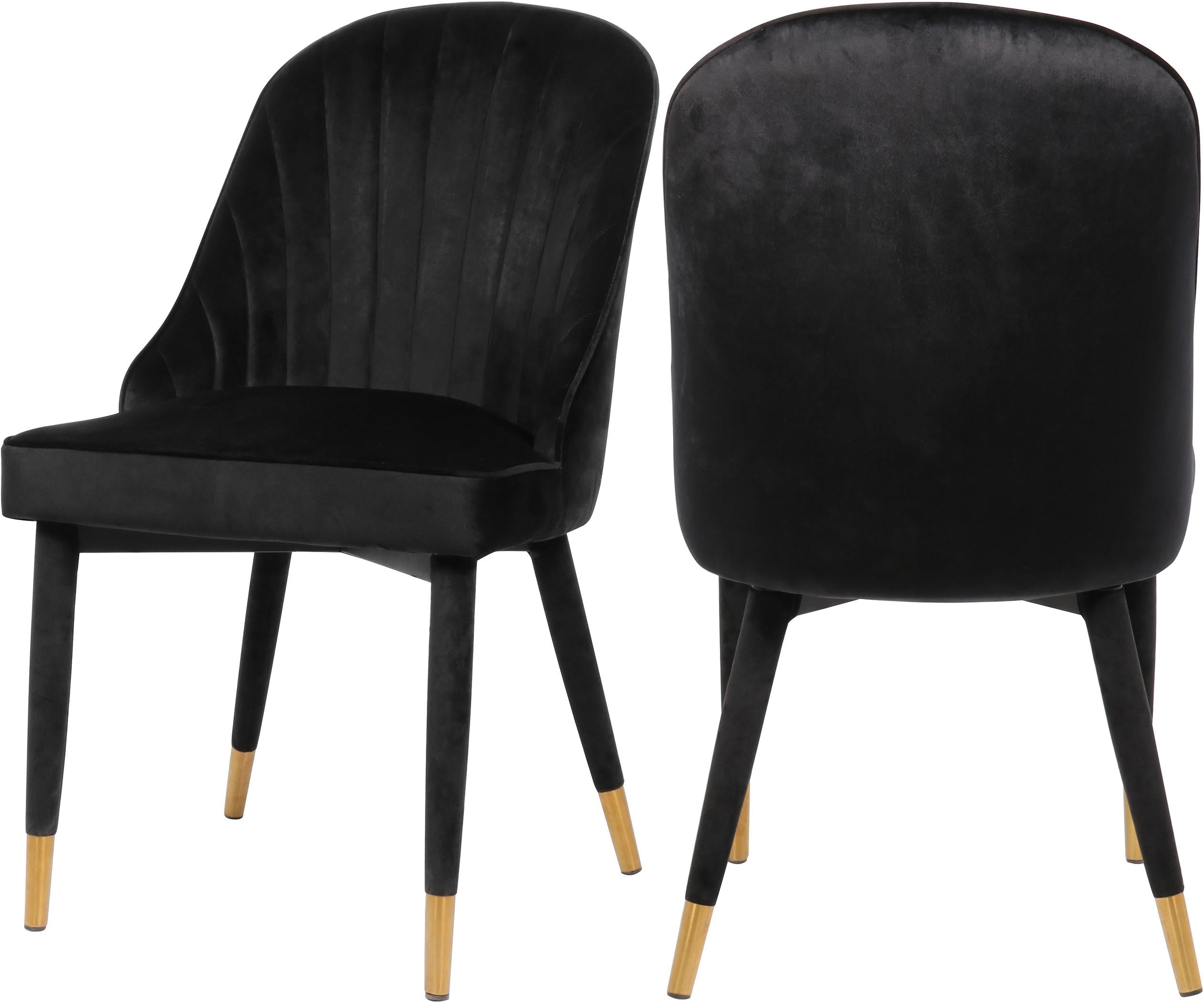 Belle Black Velvet Dining Chair - Luxury Home Furniture (MI)