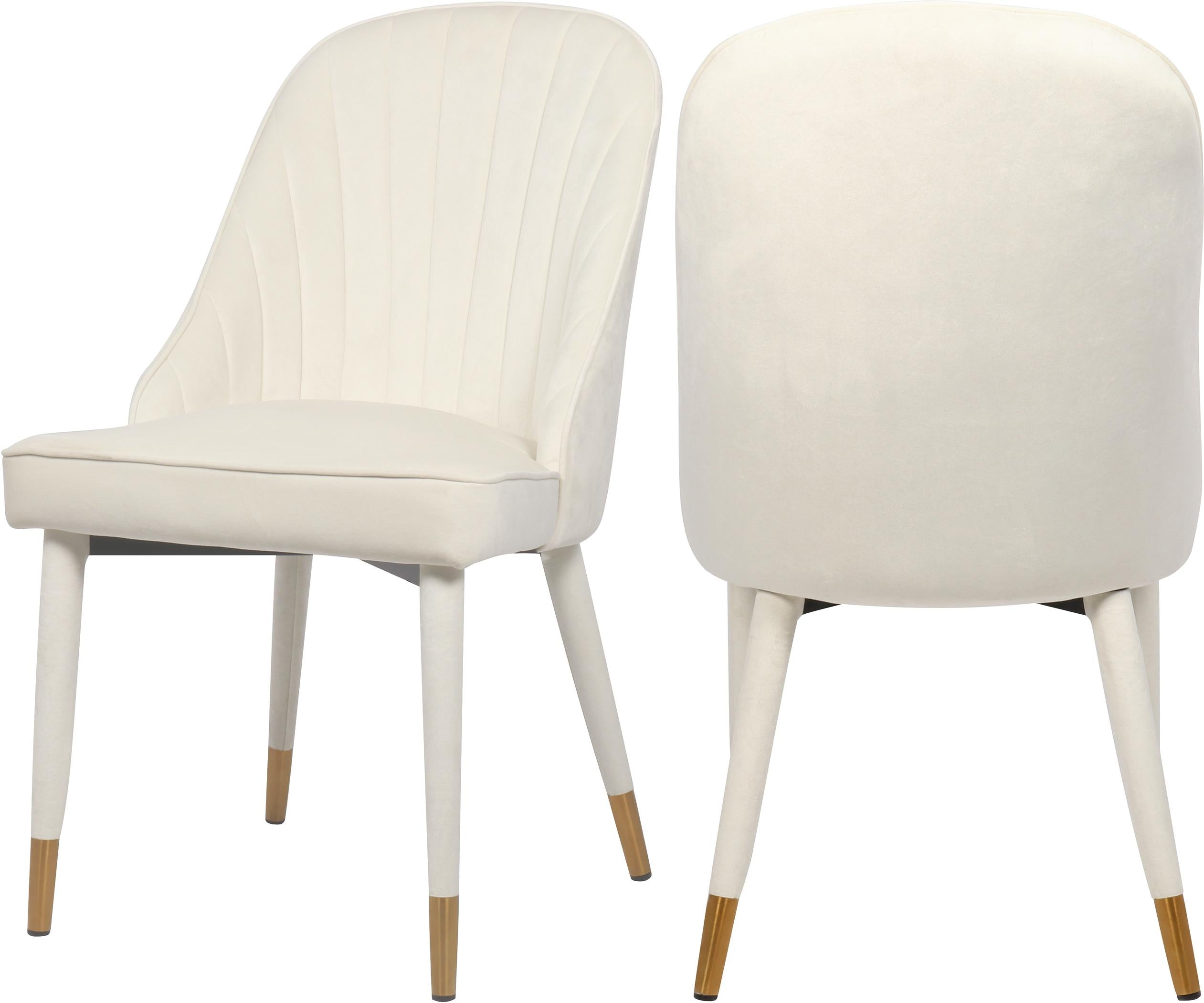 Belle Cream Velvet Dining Chair - Luxury Home Furniture (MI)