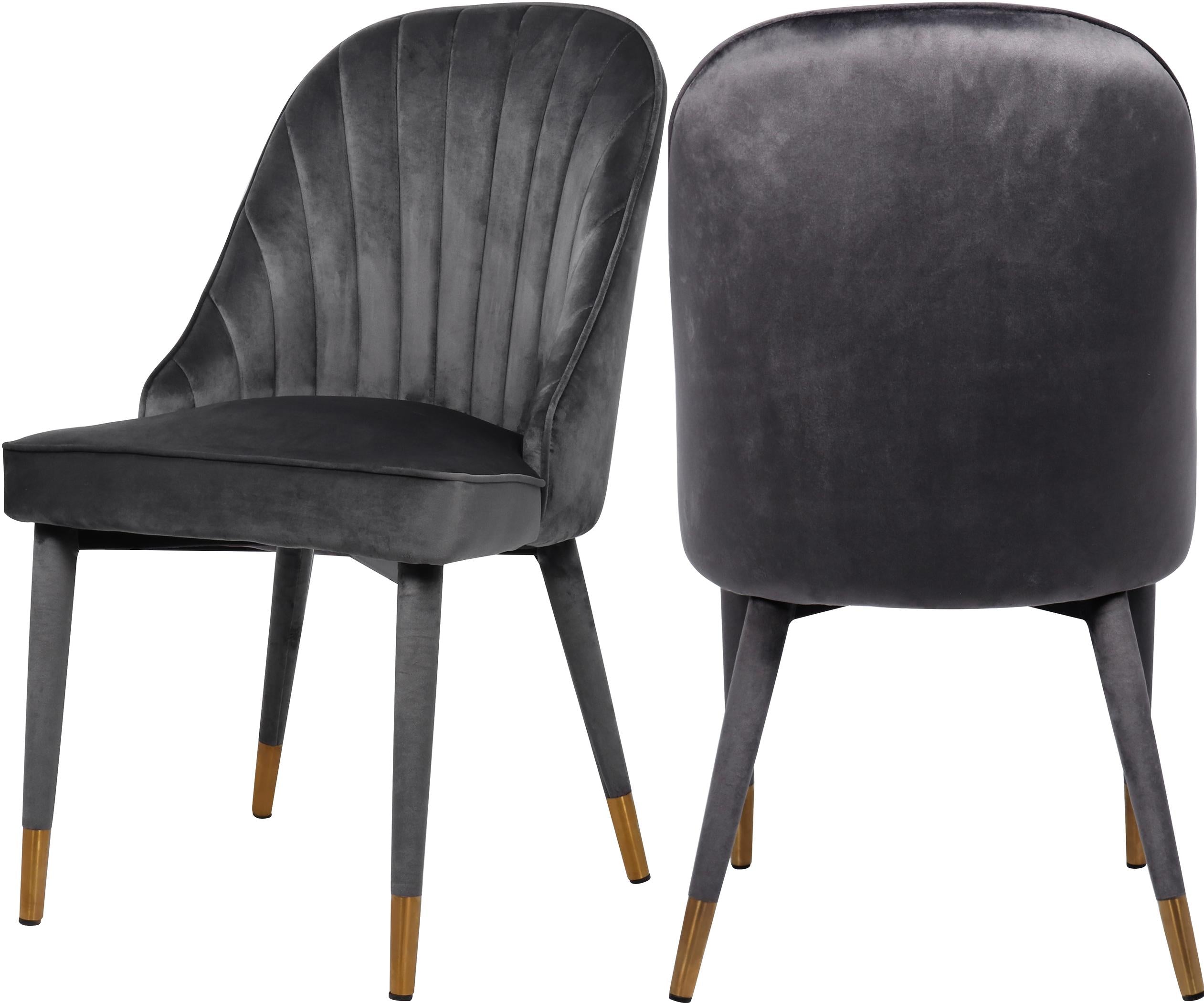 Belle Grey Velvet Dining Chair - Luxury Home Furniture (MI)