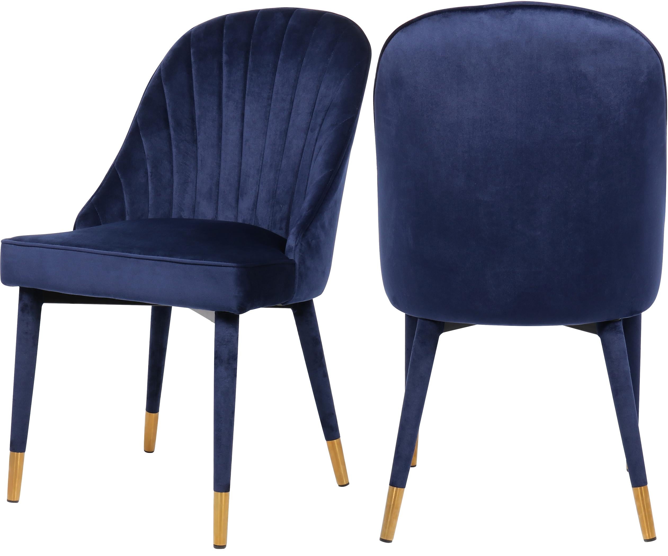 Belle Navy Velvet Dining Chair - Luxury Home Furniture (MI)