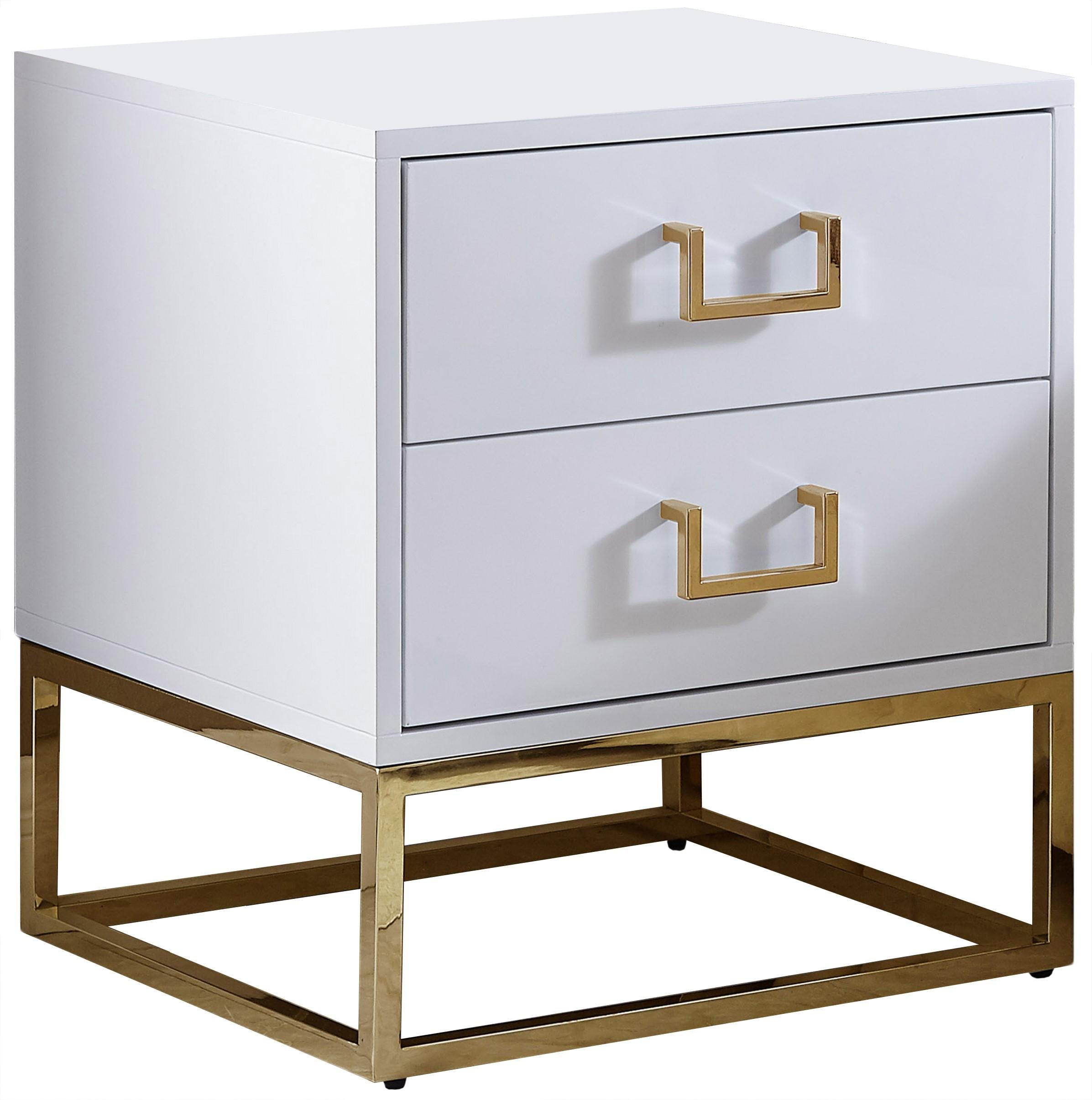 Nova White Side Table - Luxury Home Furniture (MI)