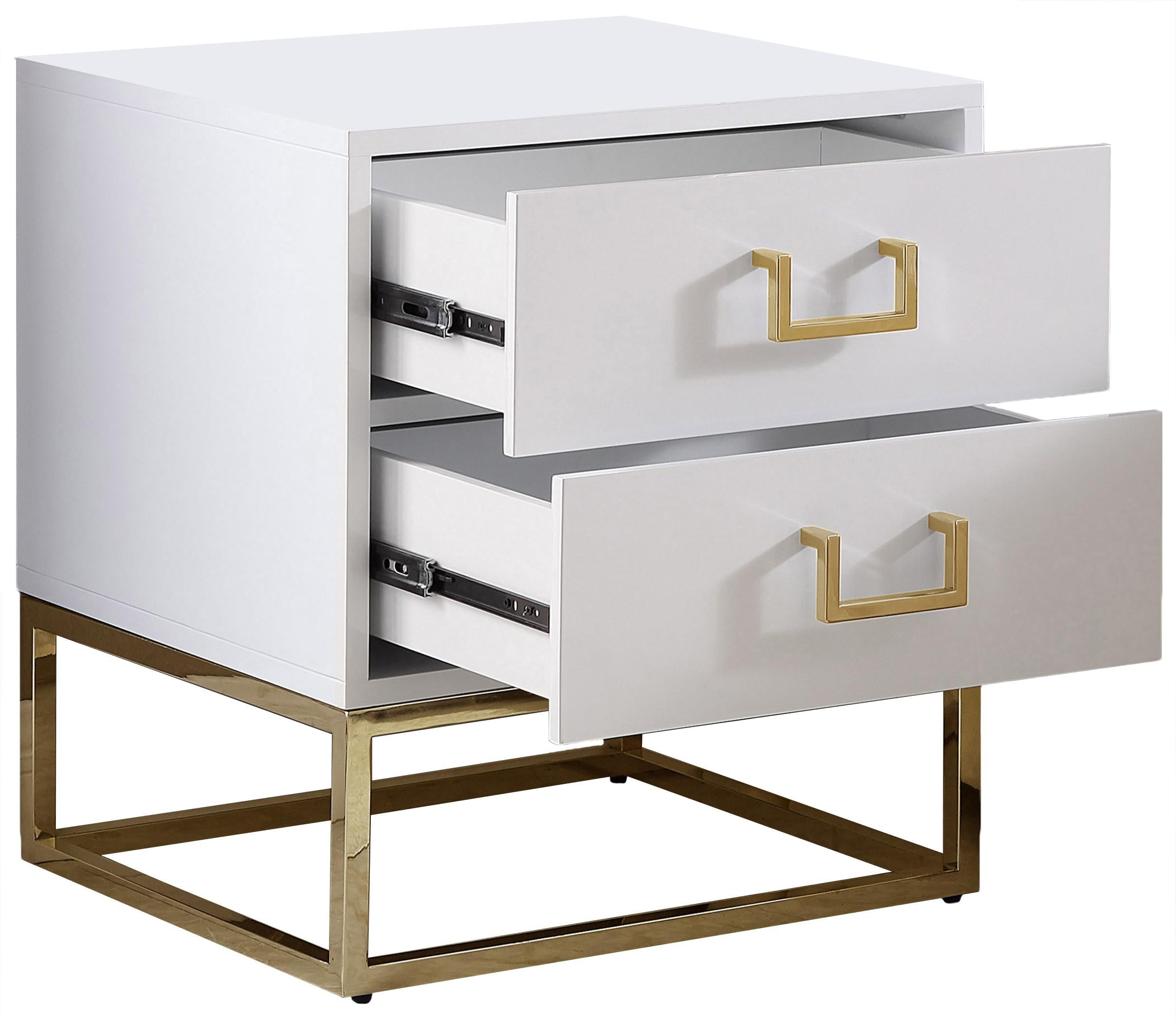 Nova White Side Table - Luxury Home Furniture (MI)